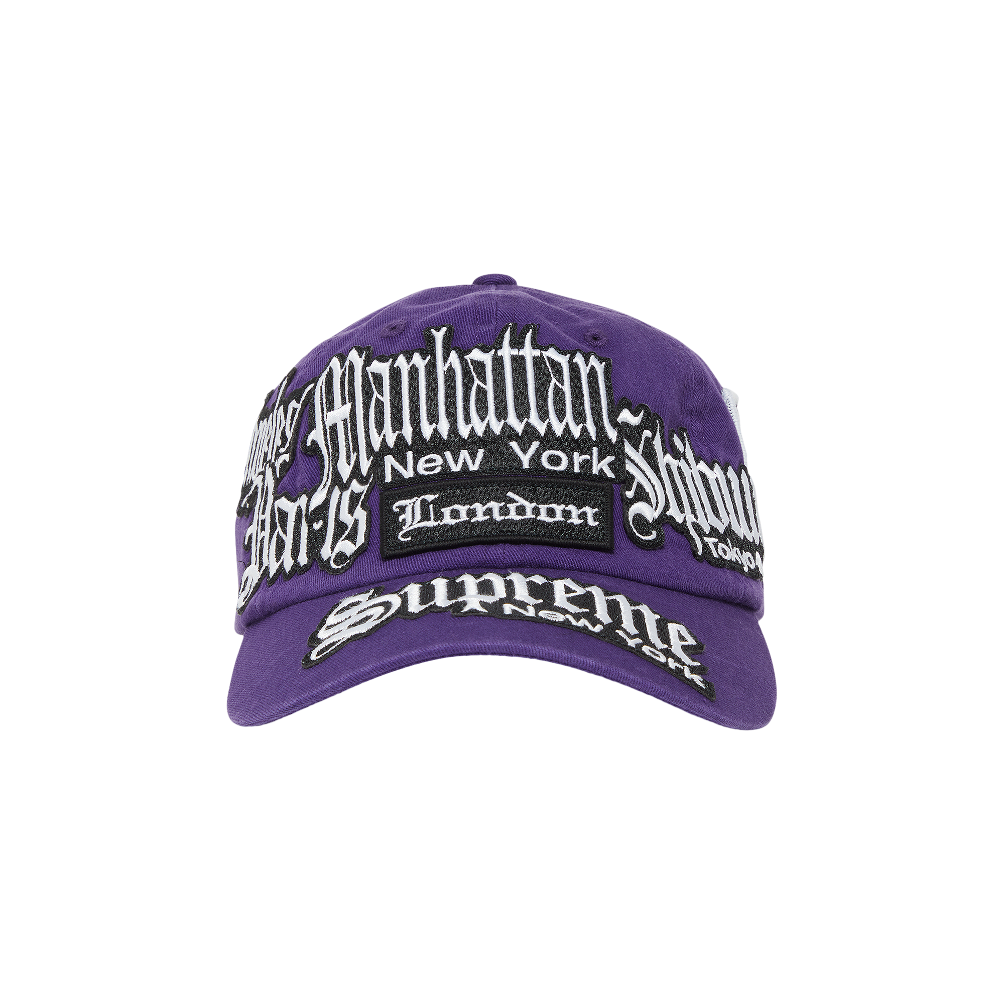 Pre-owned Supreme City Patches 6-panel 'purple'