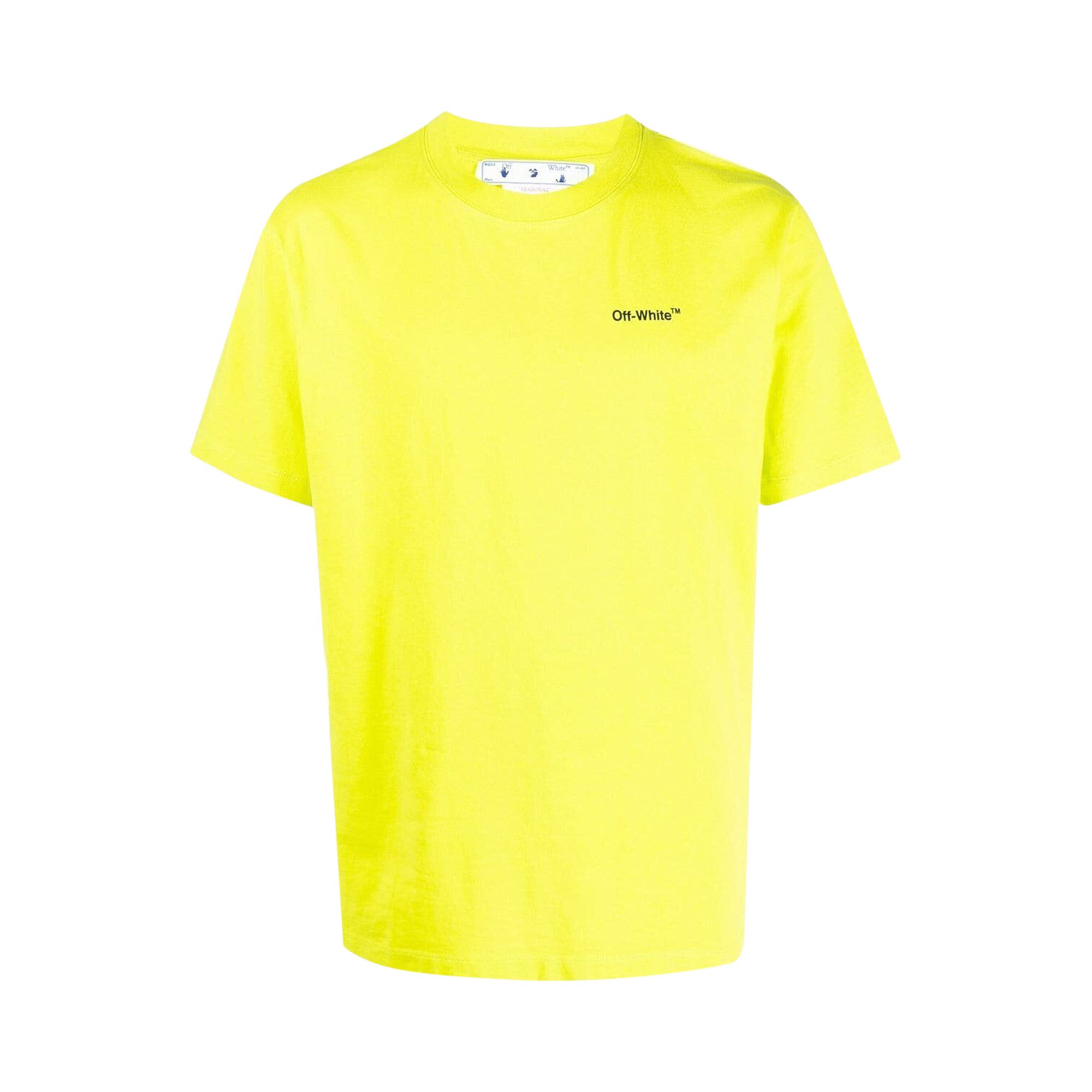 Off-White Caravaggio Arrow Slim Short-Sleeve Tee 'Lime Black' | Yellow | Men's Size L