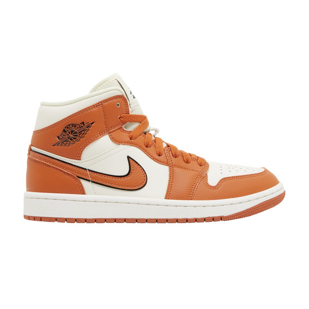 Pre-owned Air Jordan Wmns  1 Mid Se 'sport Spice' In Orange