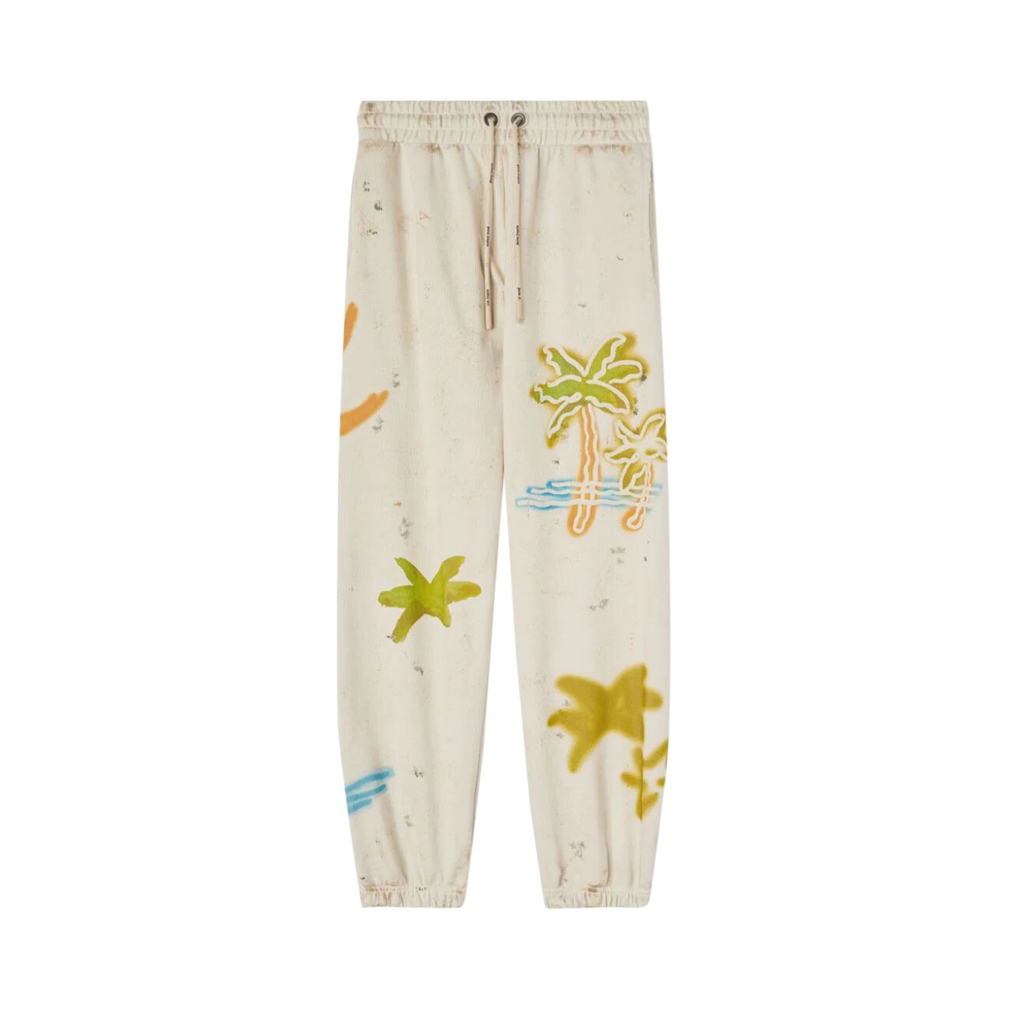 Pre-owned Palm Angels Palm Neon Sweatpants 'off White/multicolor' | Men's Size M