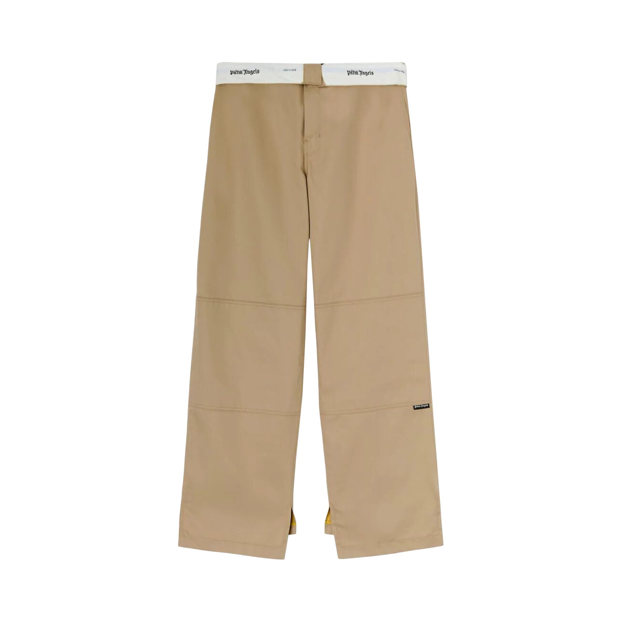 Pre-owned Palm Angels Reversed Waistband Chino Pant 'beige/yellow' | Tan | Men's Size 32