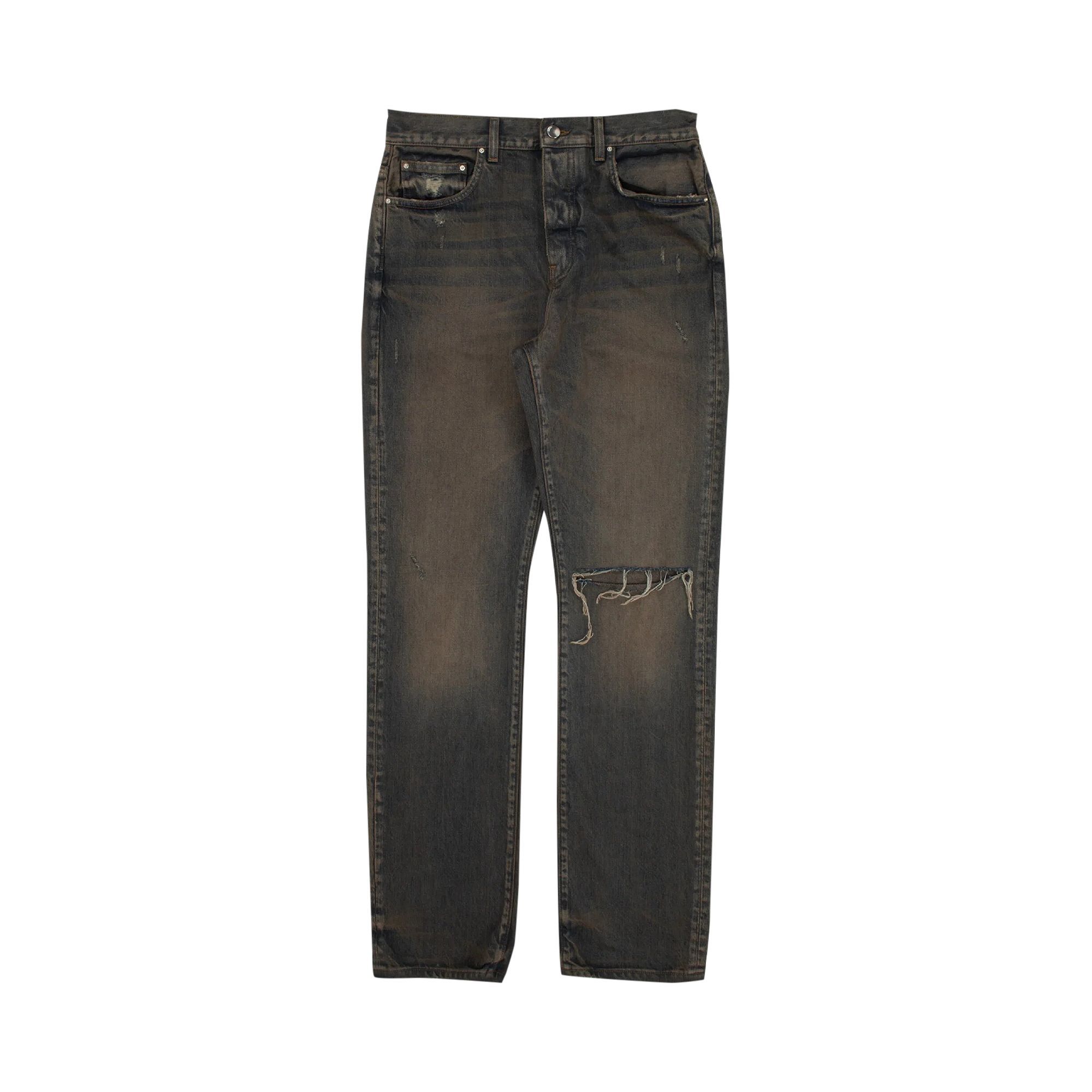 Pre-owned Amiri Ma Bar Pocket Straight Jean 'dark Indigo' | Blue | Men's Size 32