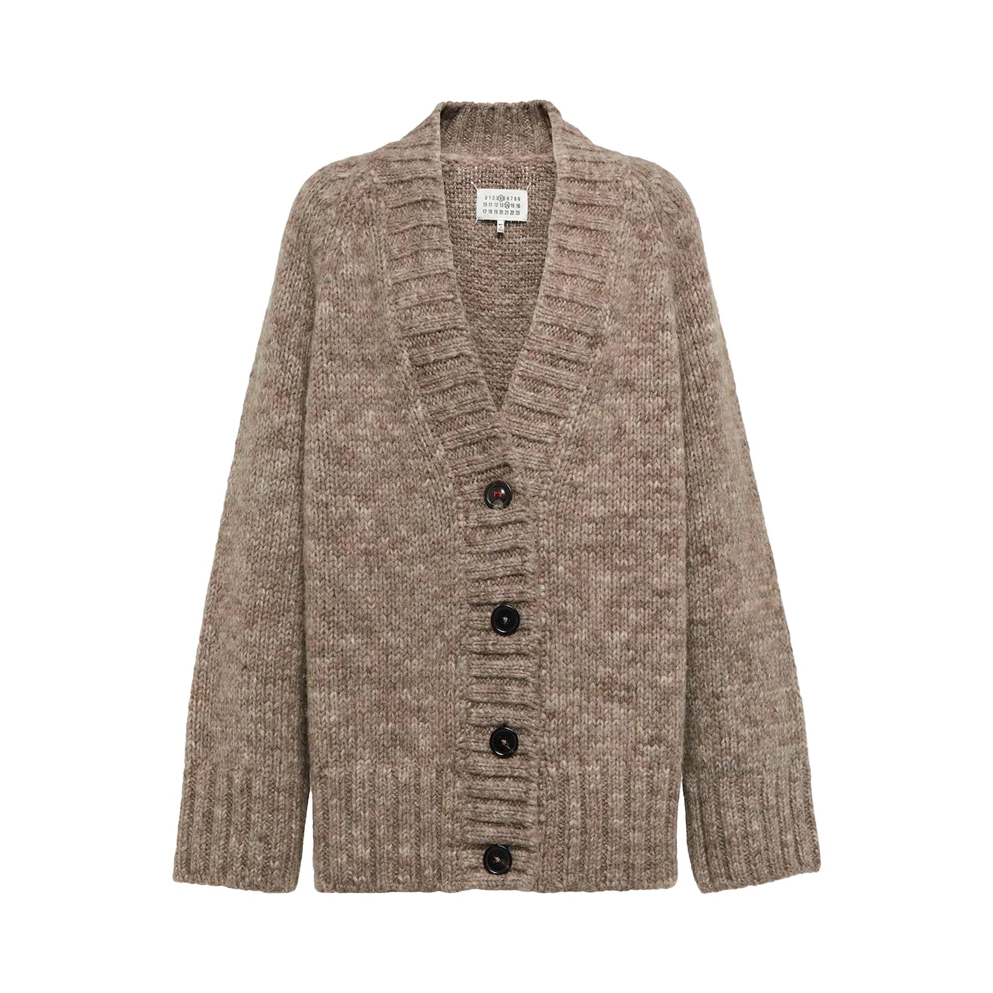Pre-owned Maison Margiela Botanical Dye Cardigan 'light Brown'