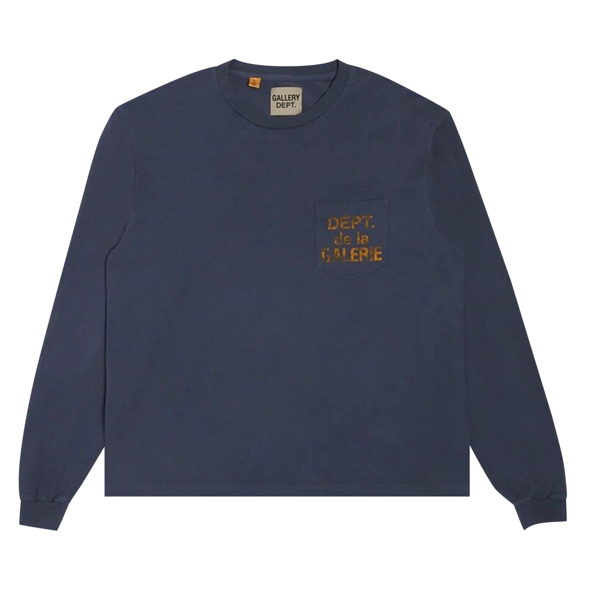 Pre-owned Gallery Dept. Dept. De La Galerie Long-sleeve Pocket T-shirt 'navy' | Blue | Men's Size L