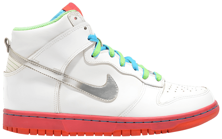 Nike Dunk High GS White Silver Cherry