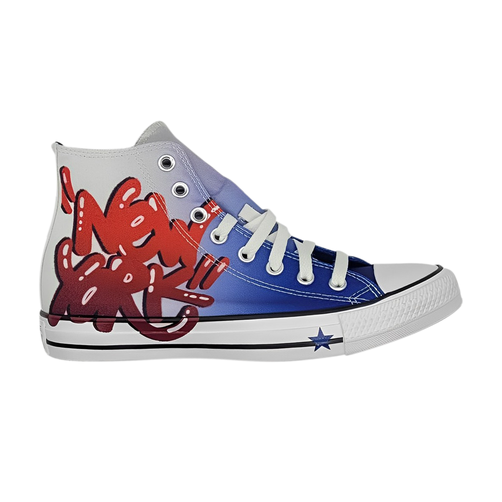 Pre-owned Converse Chuck Taylor All Star High 'new York Graffiti' In Blue