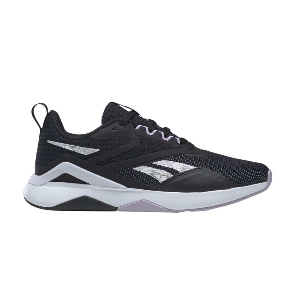Pre-owned Reebok Wmns Nanoflex Tr 2.0 'black Purple Oasis'