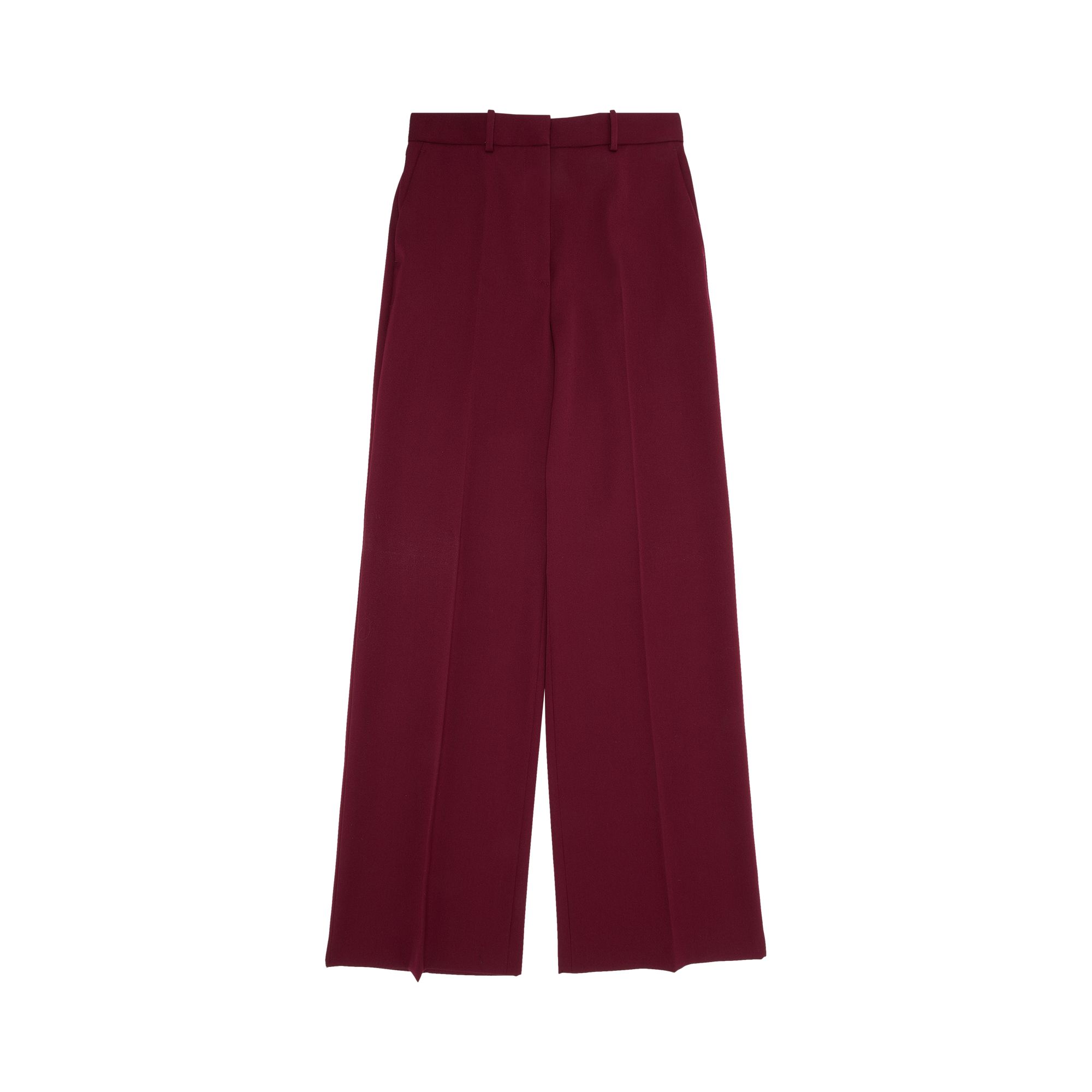 Pre-owned Lanvin Wide Leg Tailored Pant 'burgundy' | Women's Size 38