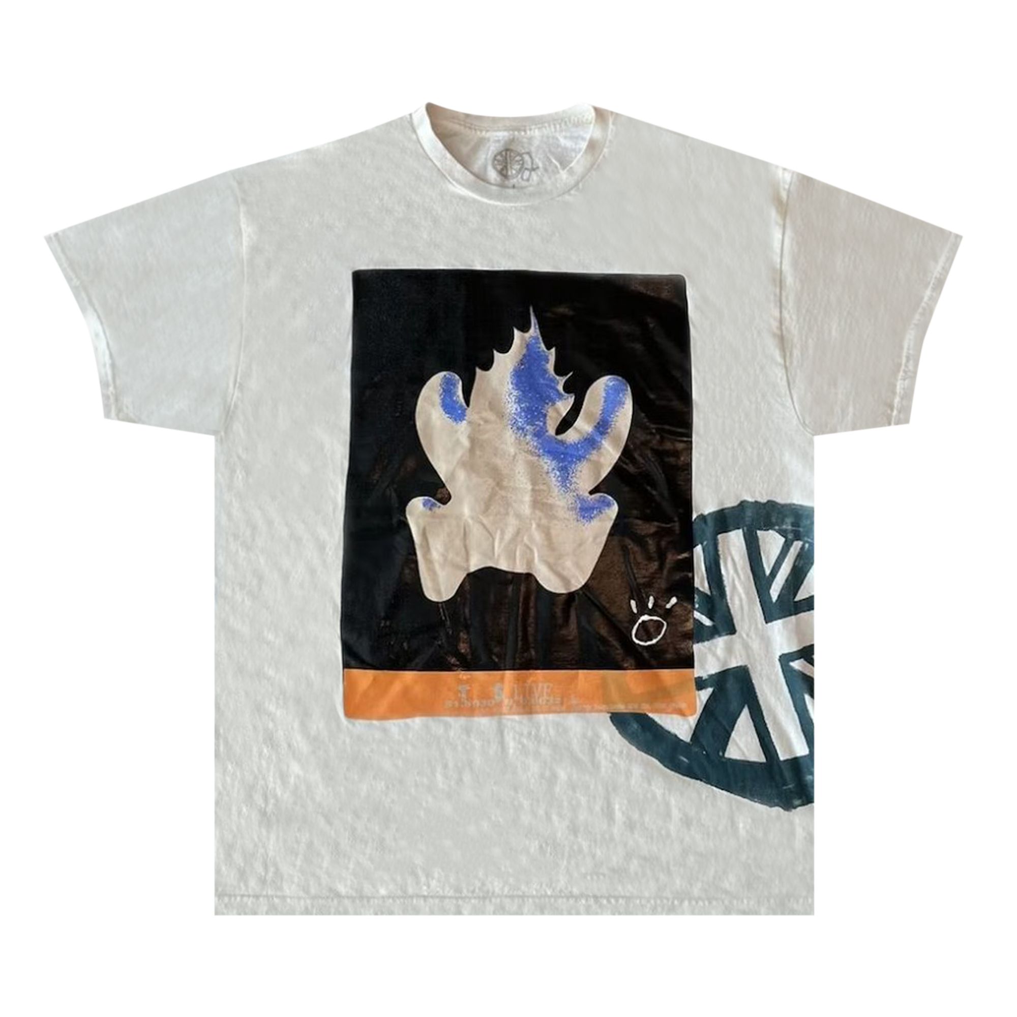 Pre-owned Cactus Jack By Travis Scott O2 Live Burning Man Tee 'off White'