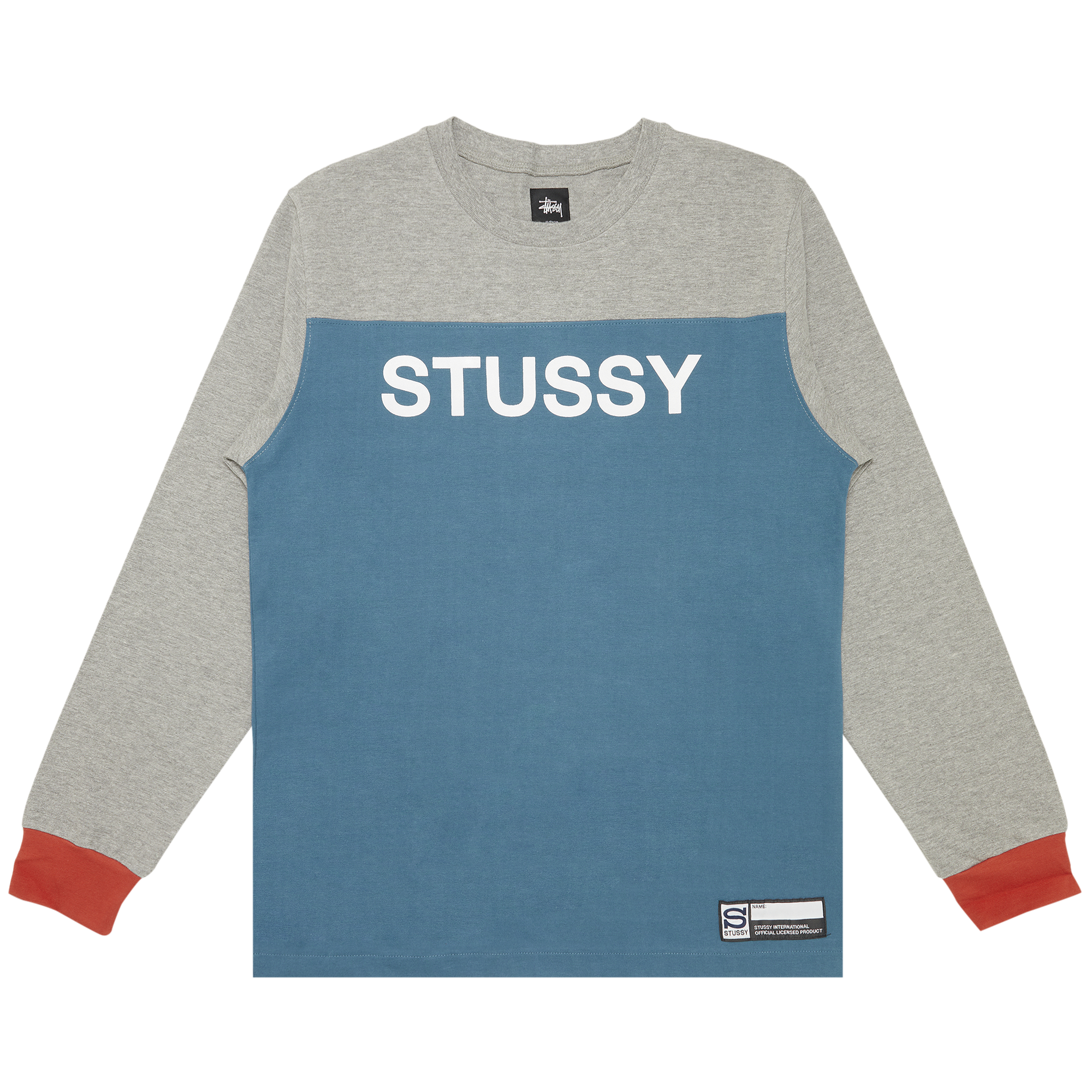 Pre-owned Stussy Basic Block Jersey Long-sleeve 'blue'