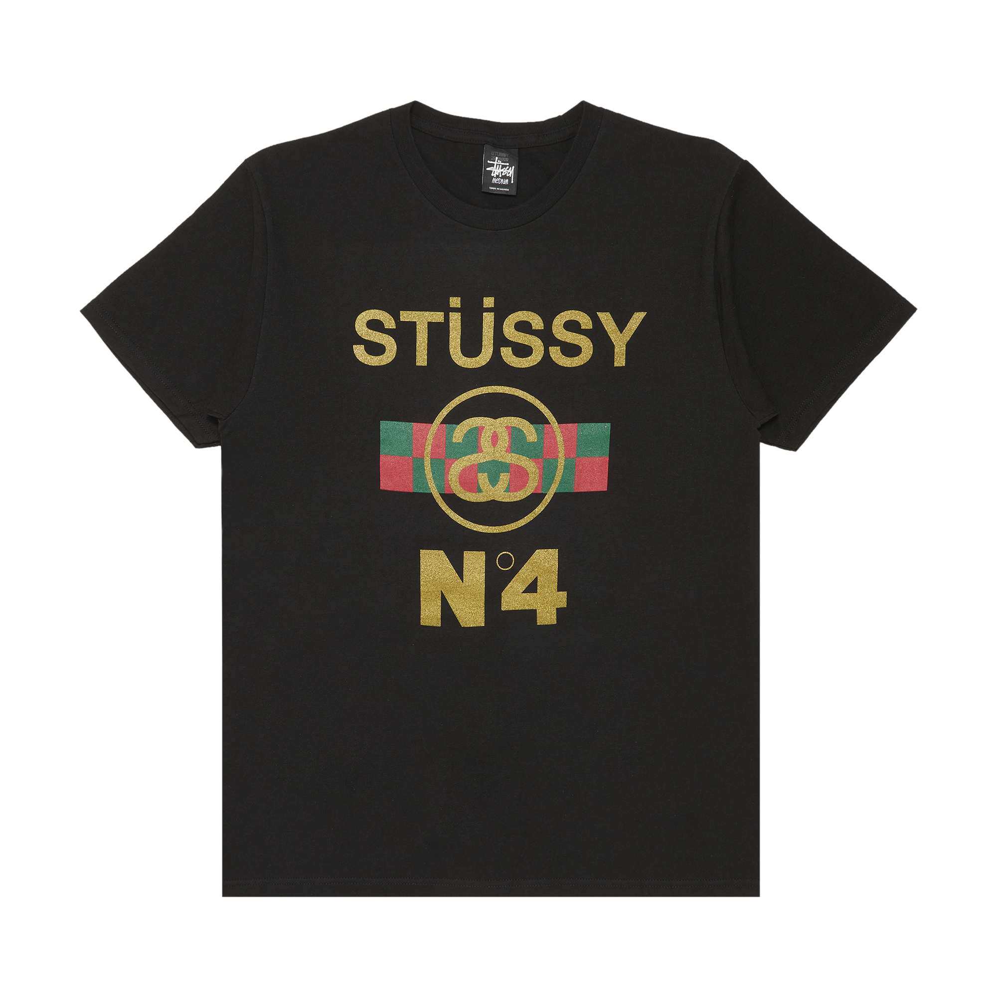 Pre-owned Stussy No.4 Check Tee 'black'