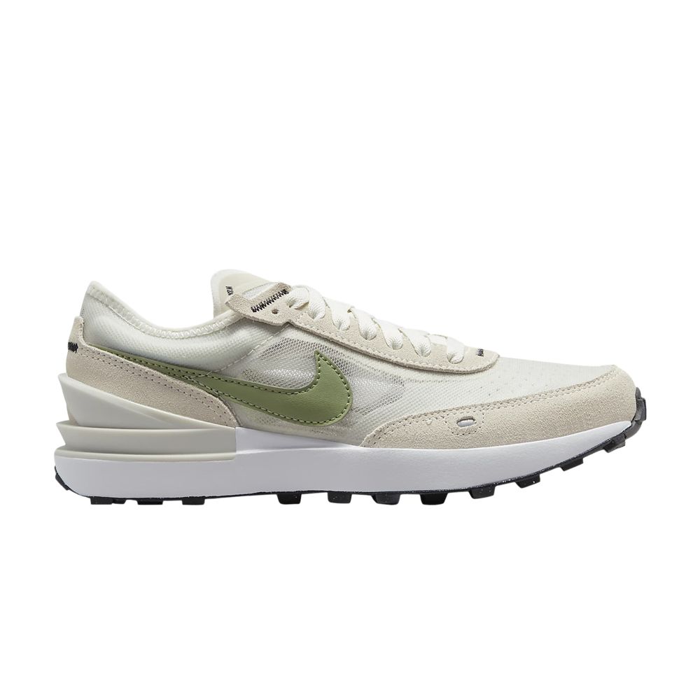 Pre-owned Nike Waffle One Gs 'light Bone Oil Green' | Cream | Kid's Size 5.5