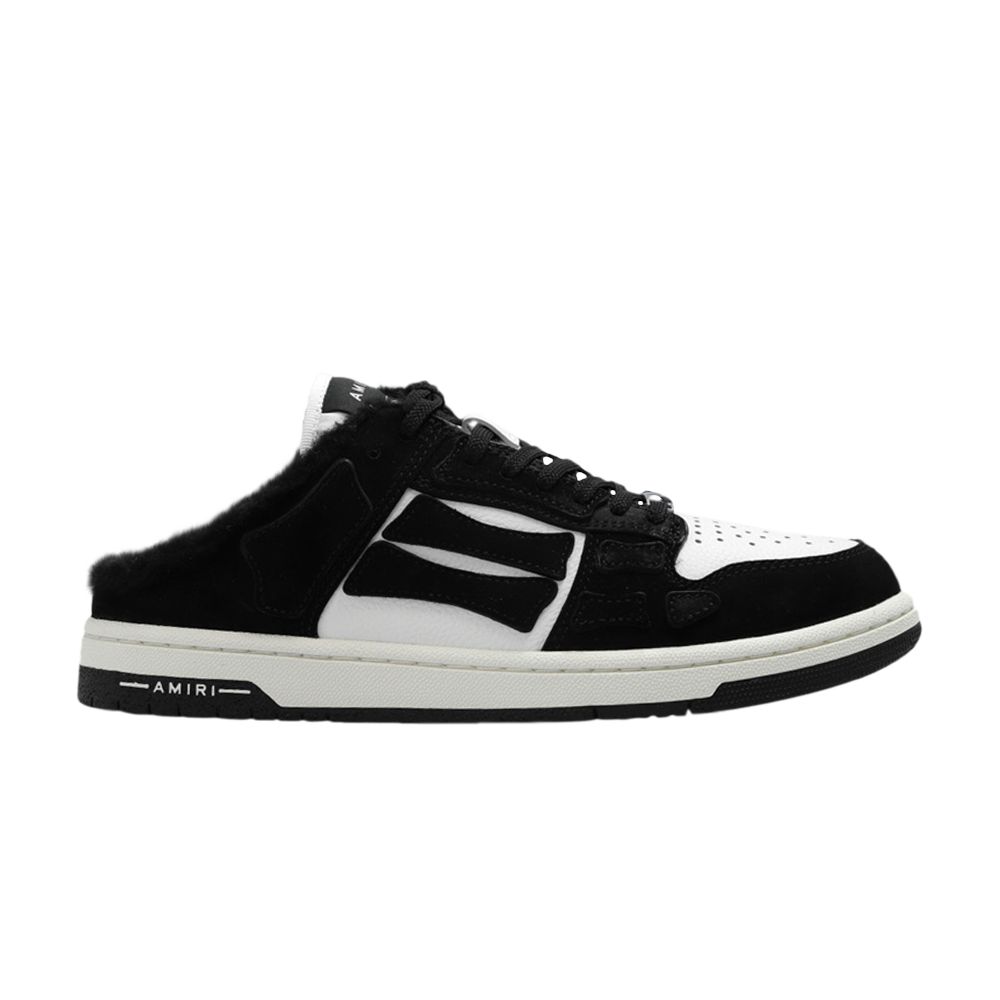 Pre-owned Amiri Wmns Skel Top Mule Shearling 'black White' | Women's Size 35