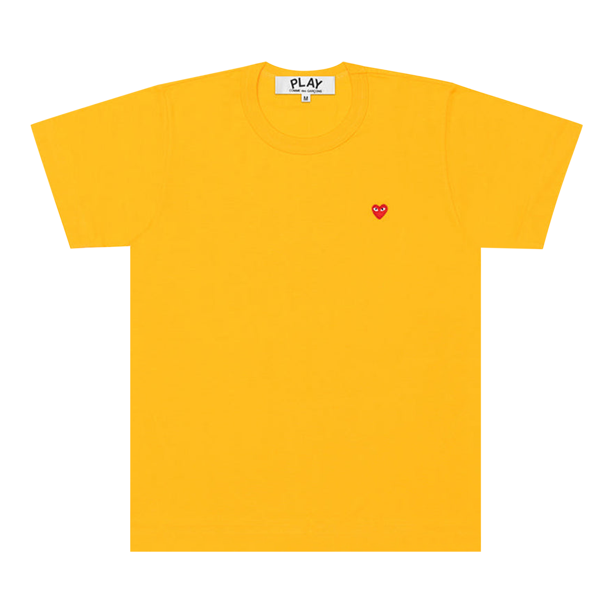 Pre-owned Comme Des Garçons Play Small Heart T-shirt 'yellow'