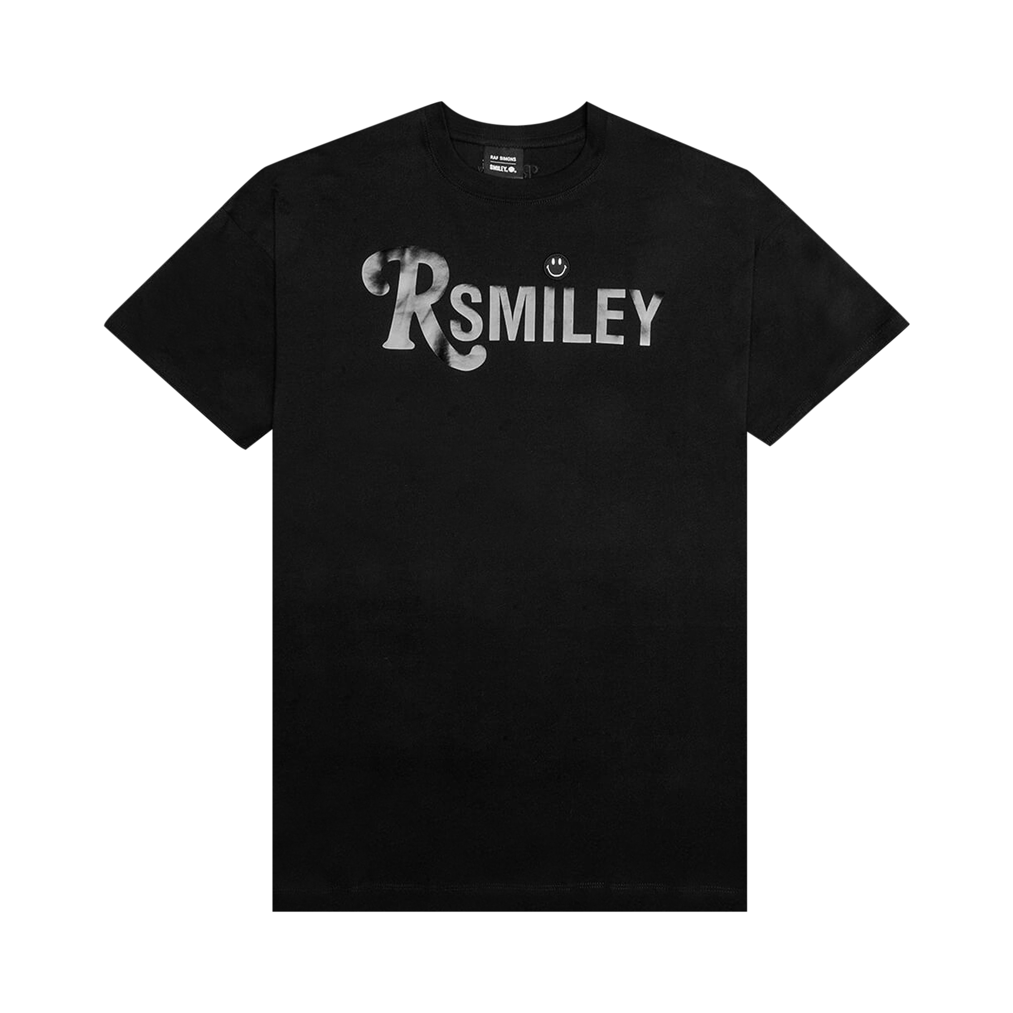 Pre-owned Raf Simons X Smiley Rsmiley Print Big Fit T-shirt 'black'