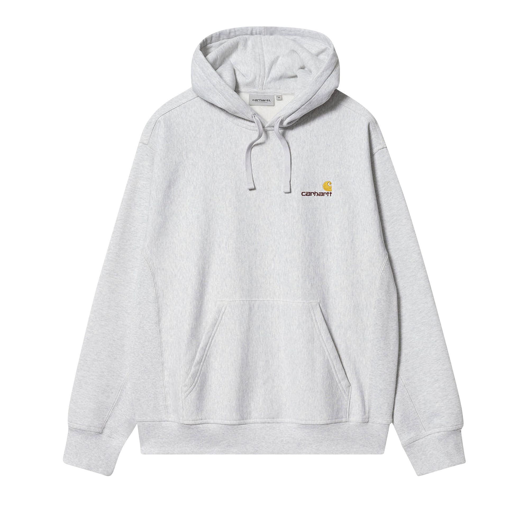 Pre-owned Carhartt Wip Hooded American Script Sweatshirt 'grey'