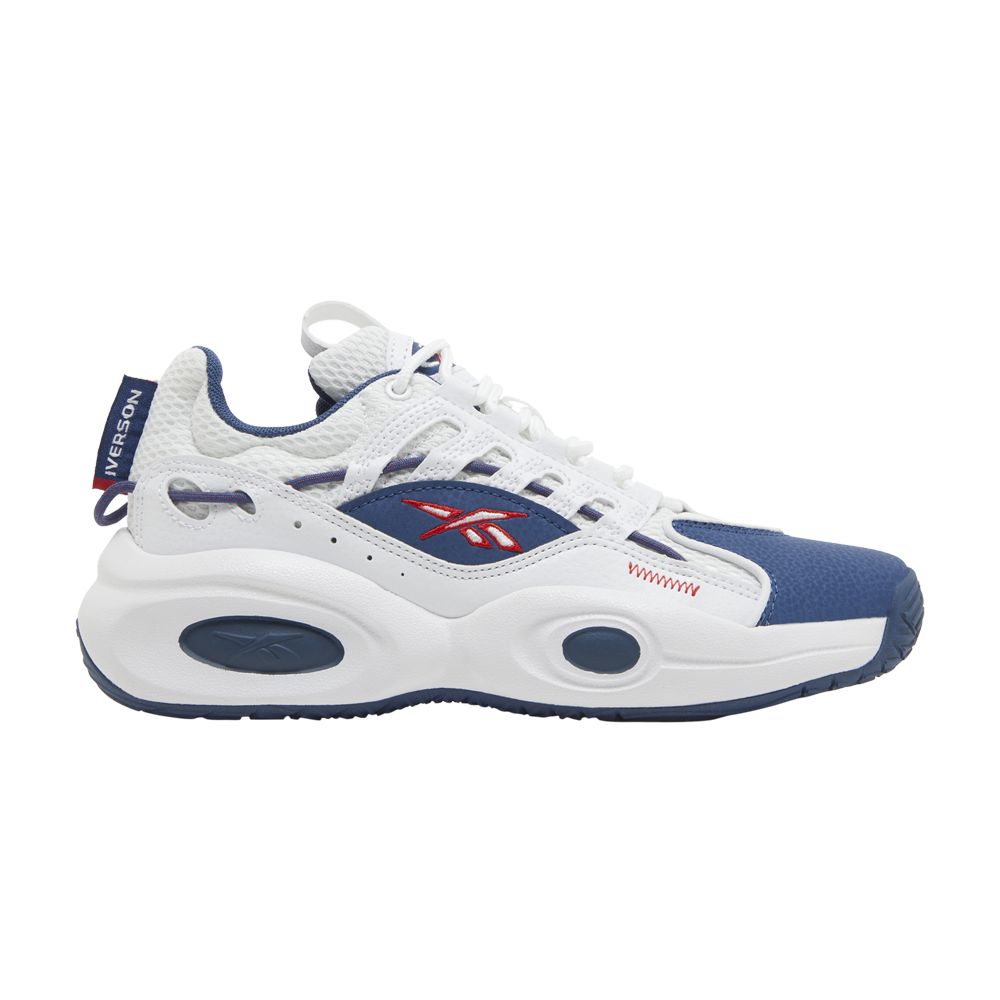 Reebok Solution Mid Big Kid 'White Batik Blue' | Kid's Size 6