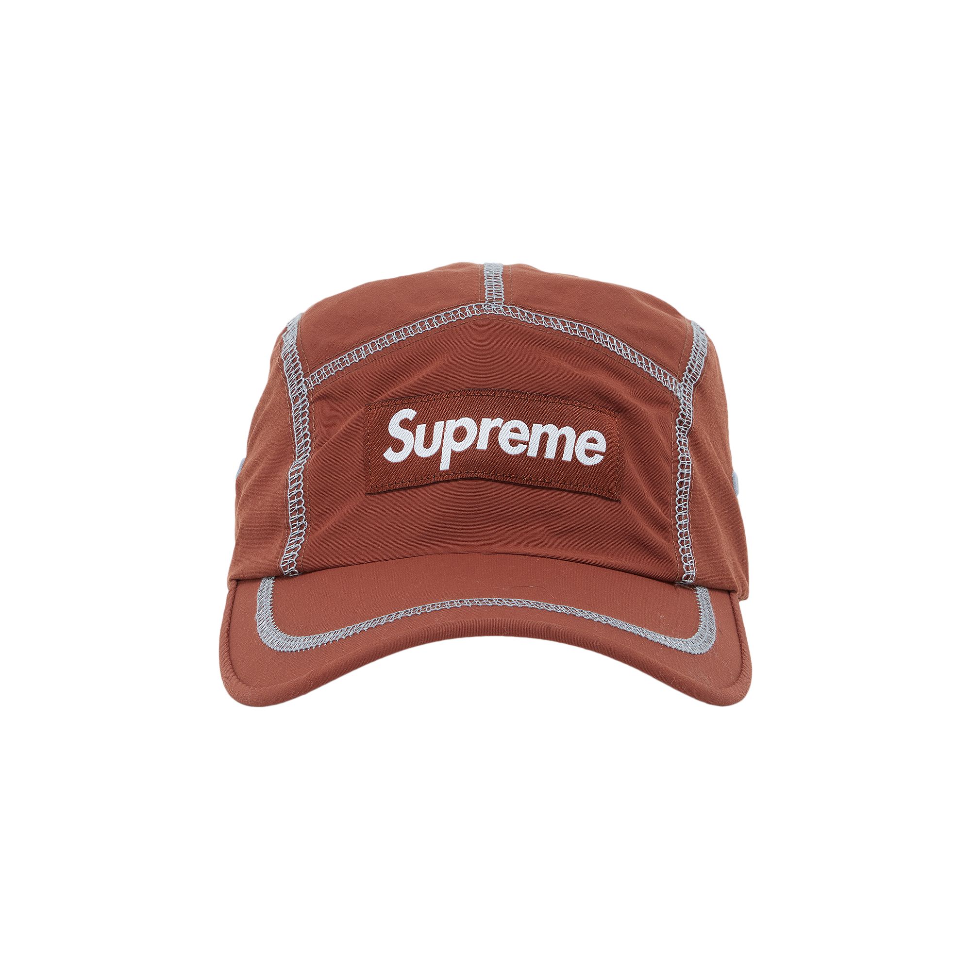 Pre-owned Supreme Reflective Stitch Camp Cap 'brown'