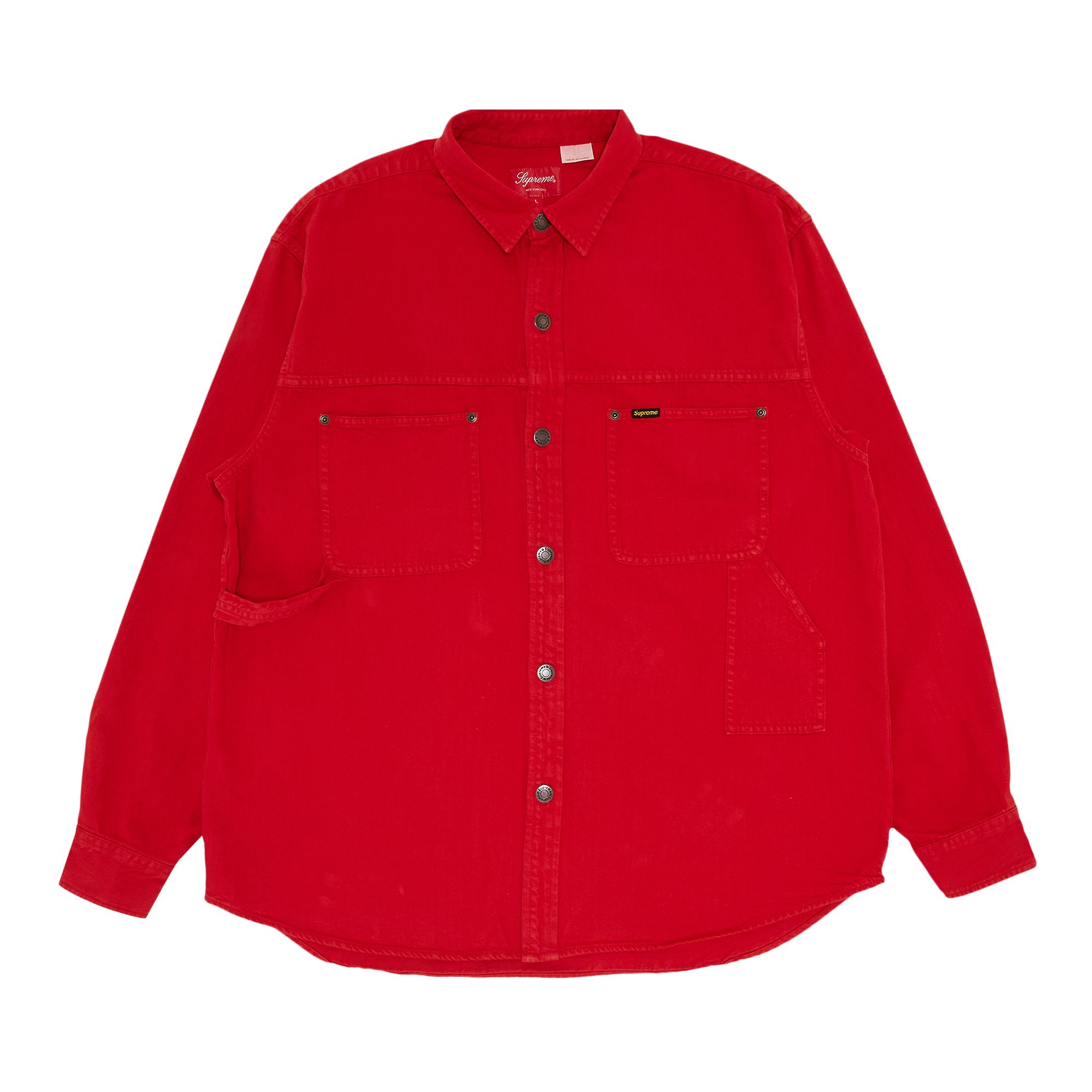 Pre-owned Supreme Denim Painter Shirt 'red' | Men's Size M