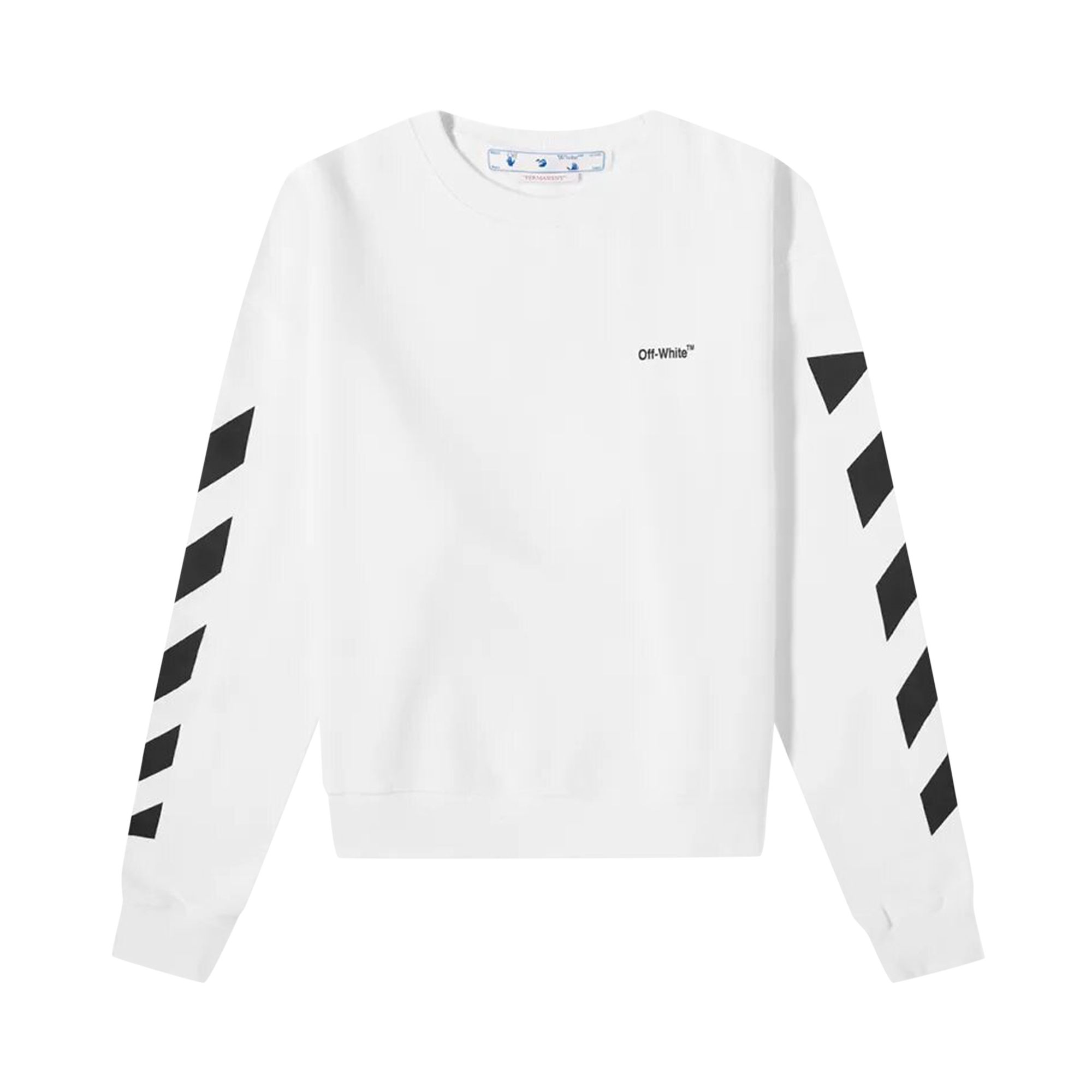 Off-White Diagonal Helvetica Oversized Sweatshirt 'White' | Men's Size L
