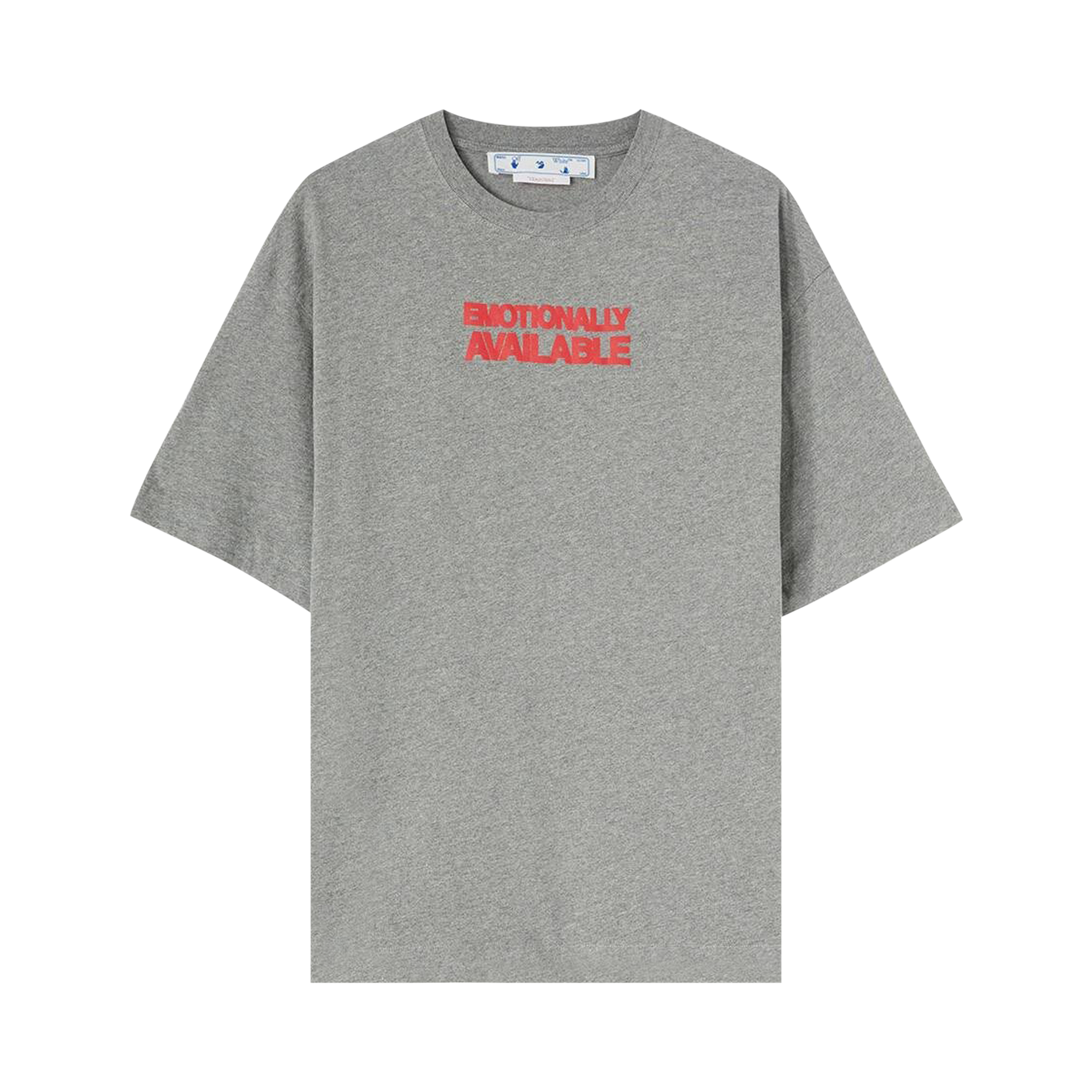 Pre-owned Off-white Sloagn Print T-shirt 'grey'