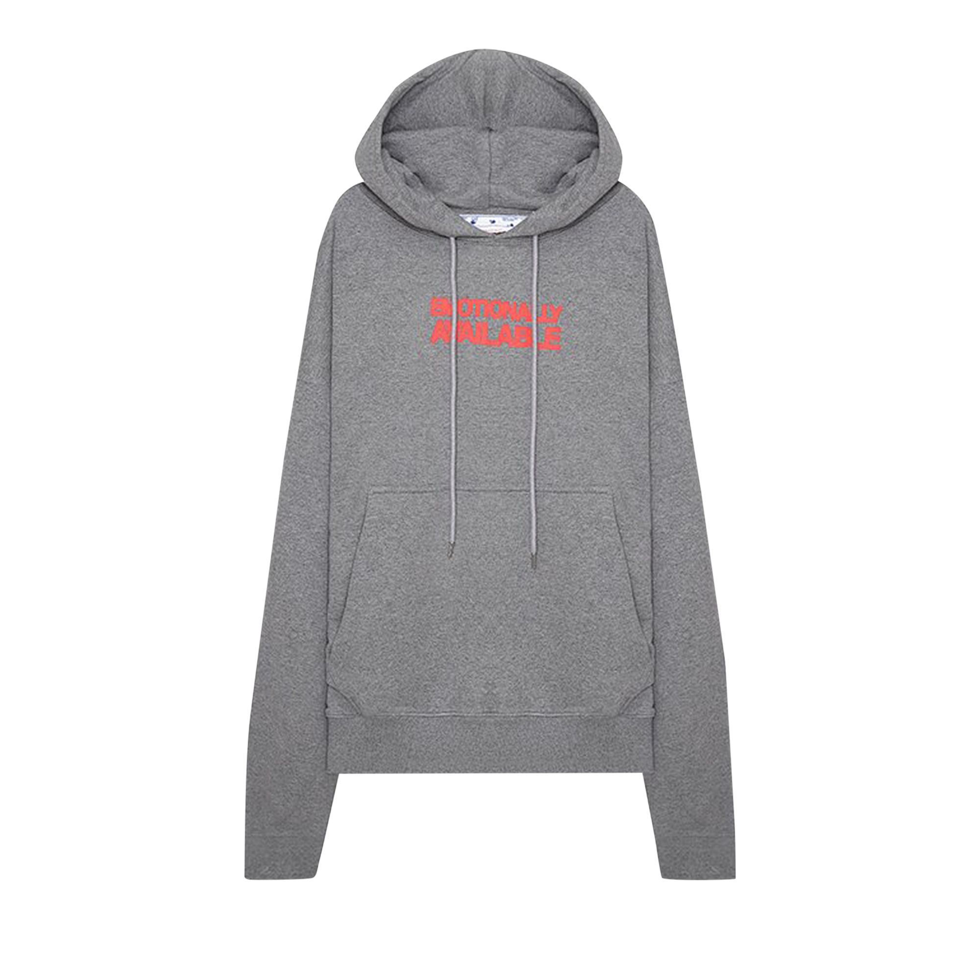 Pre-owned Off-white Slogan Print Hoodie 'grey'