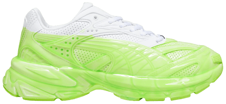 国内配送 PUMA VELOPHASIS SLIME WHITE /PRO GREEN NEW* MEN Puma Velophasis Slime White / Pro Green (393754 01