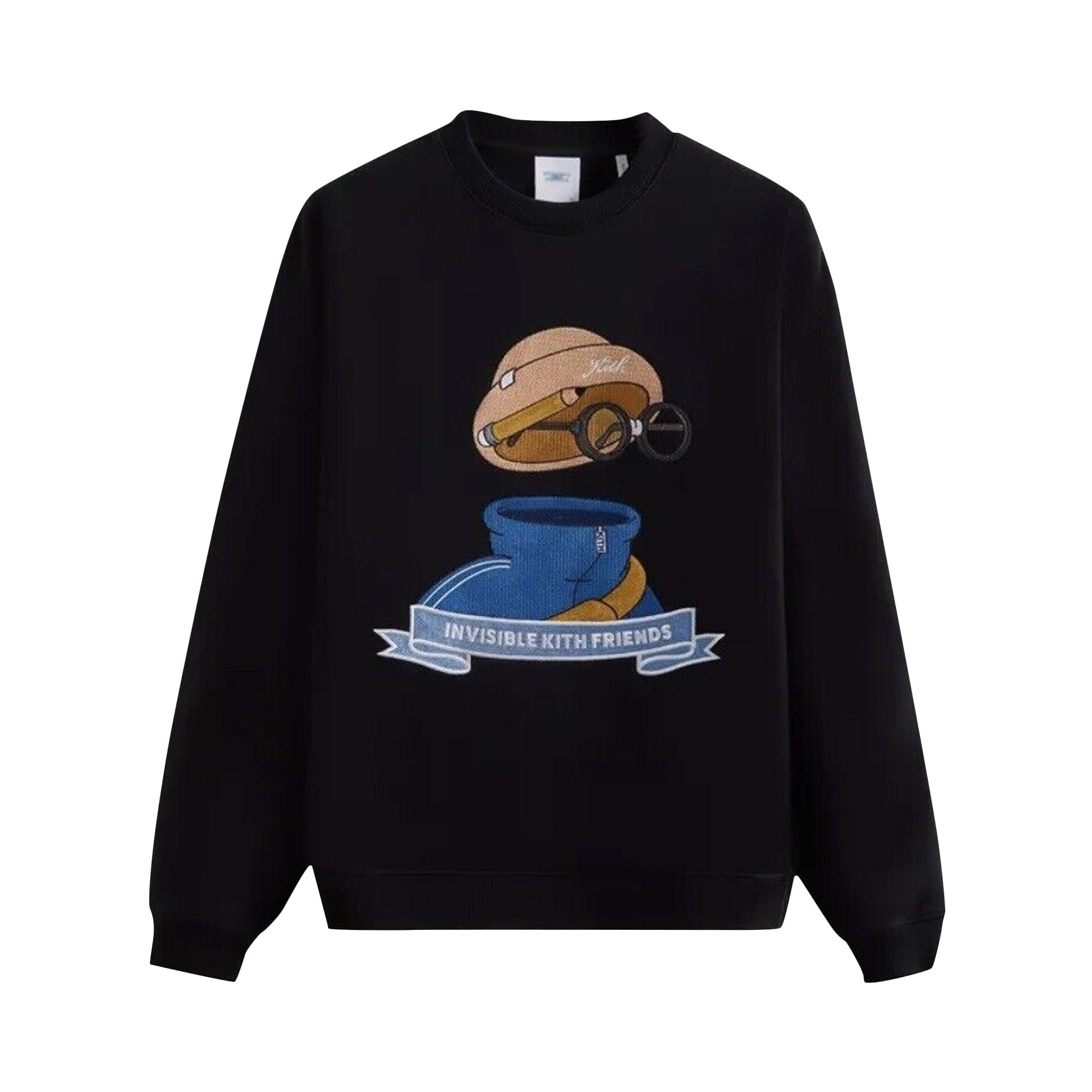 Pre-owned Kith X Invisible Friends Crewneck 'black'