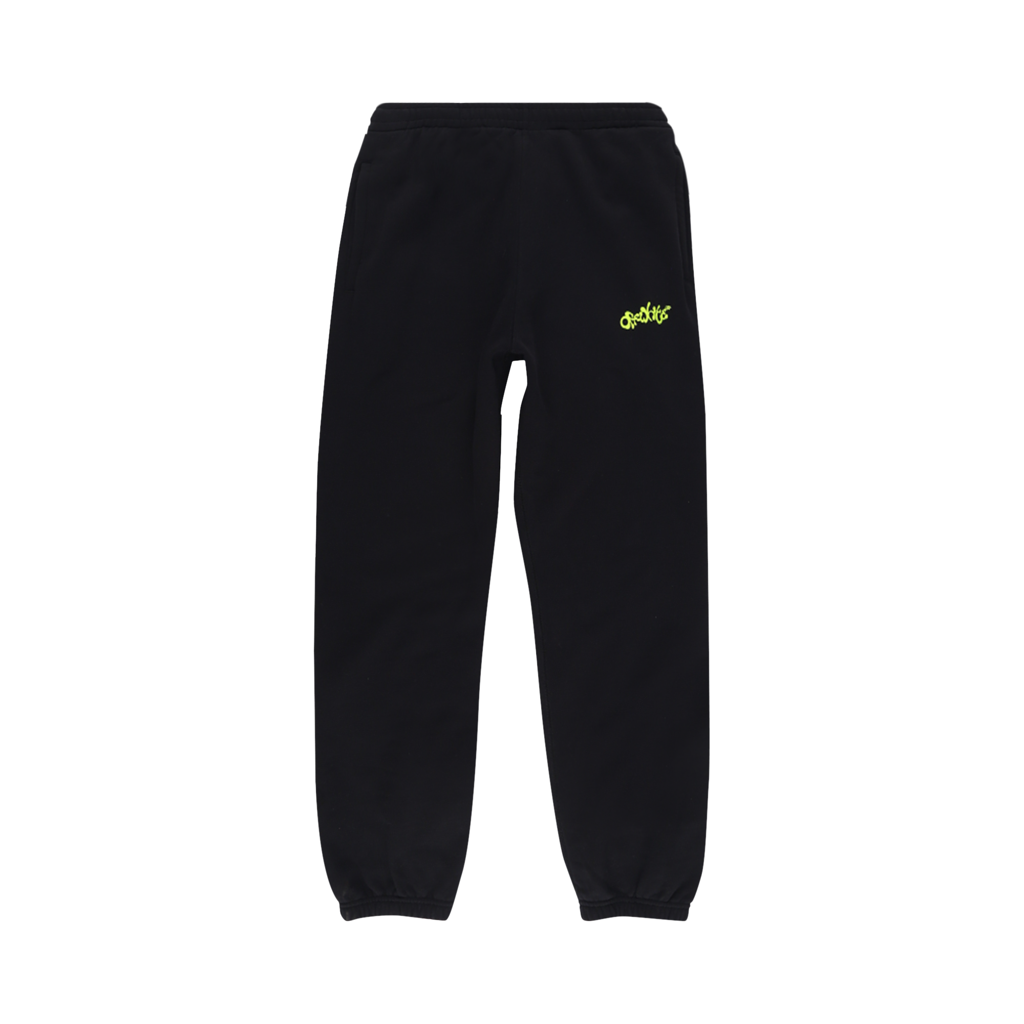 Pre-owned Off-white Opposite Arrow Slim Sweatpants 'black/lime'