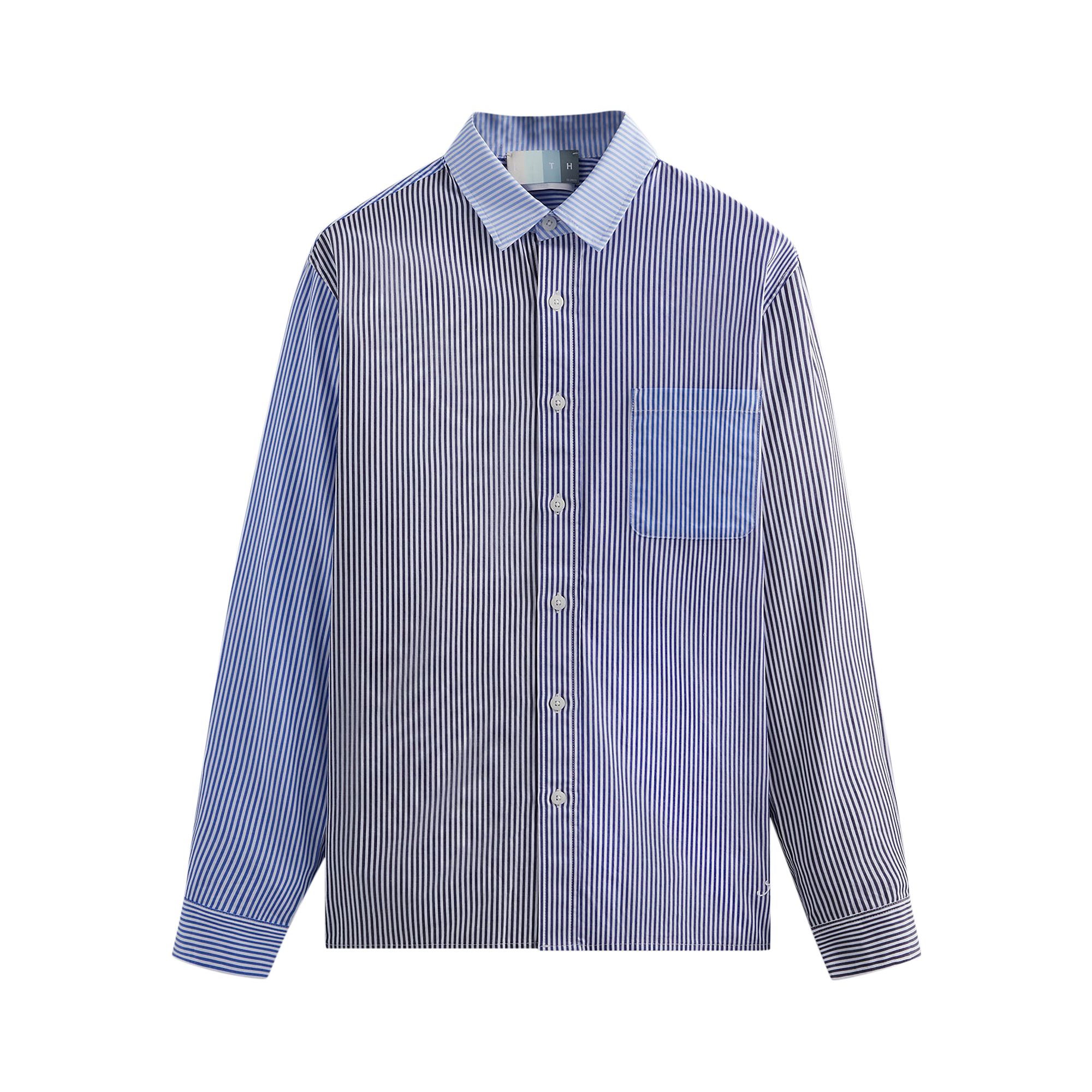 Kith Striped Berkeley Button Down Shirt 'Montage' | Blue | Men's Size S