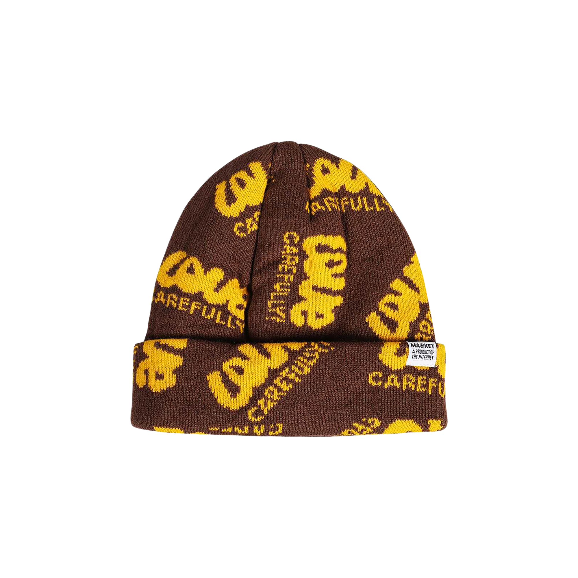 Pre-owned Market Love Carefully Beanie 'brown'
