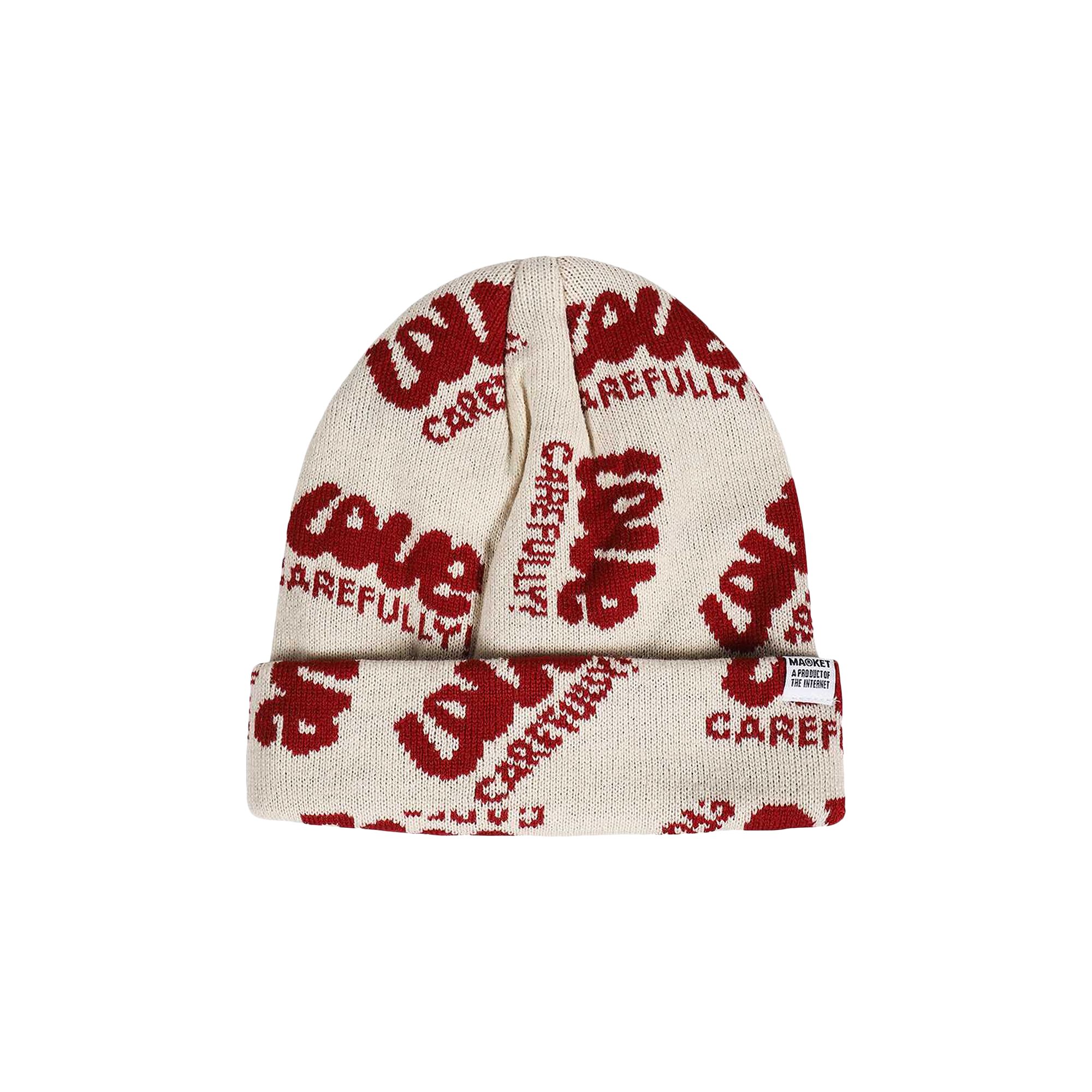 Pre-owned Market Love Carefully Beanie 'cream' | Men's Size Onesize