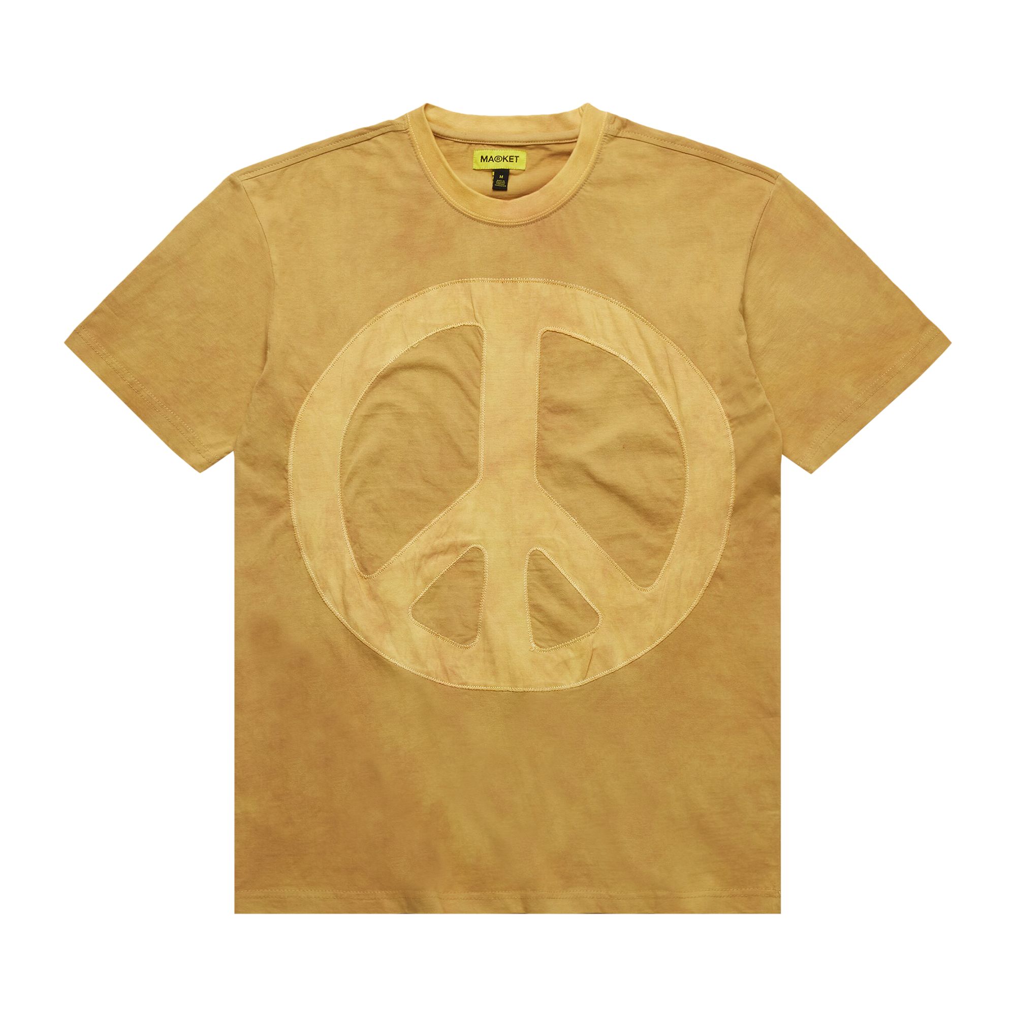 Pre-owned Market Peace Sign Tee 'lunar Pale Yellow'