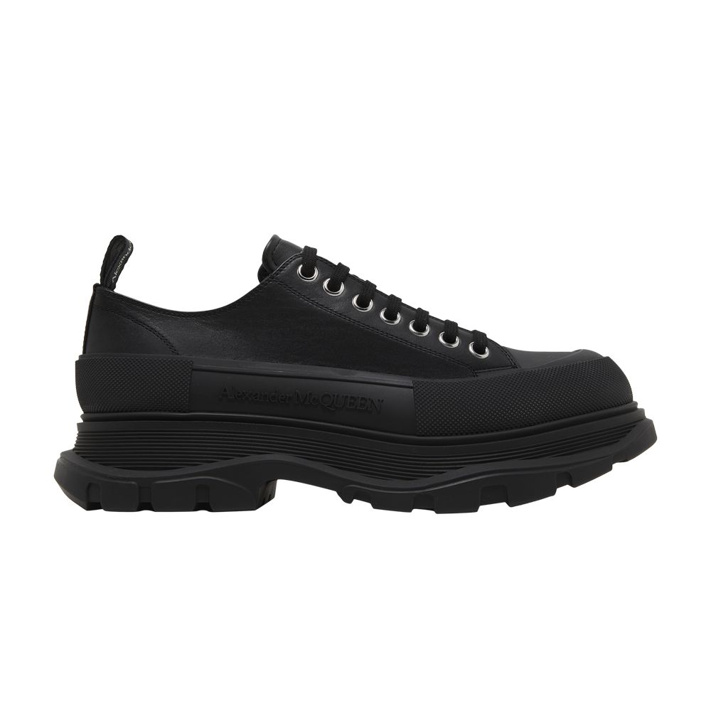 Pre-owned Alexander Mcqueen Tread Slick Lace Up 'black' | Men's Size 47