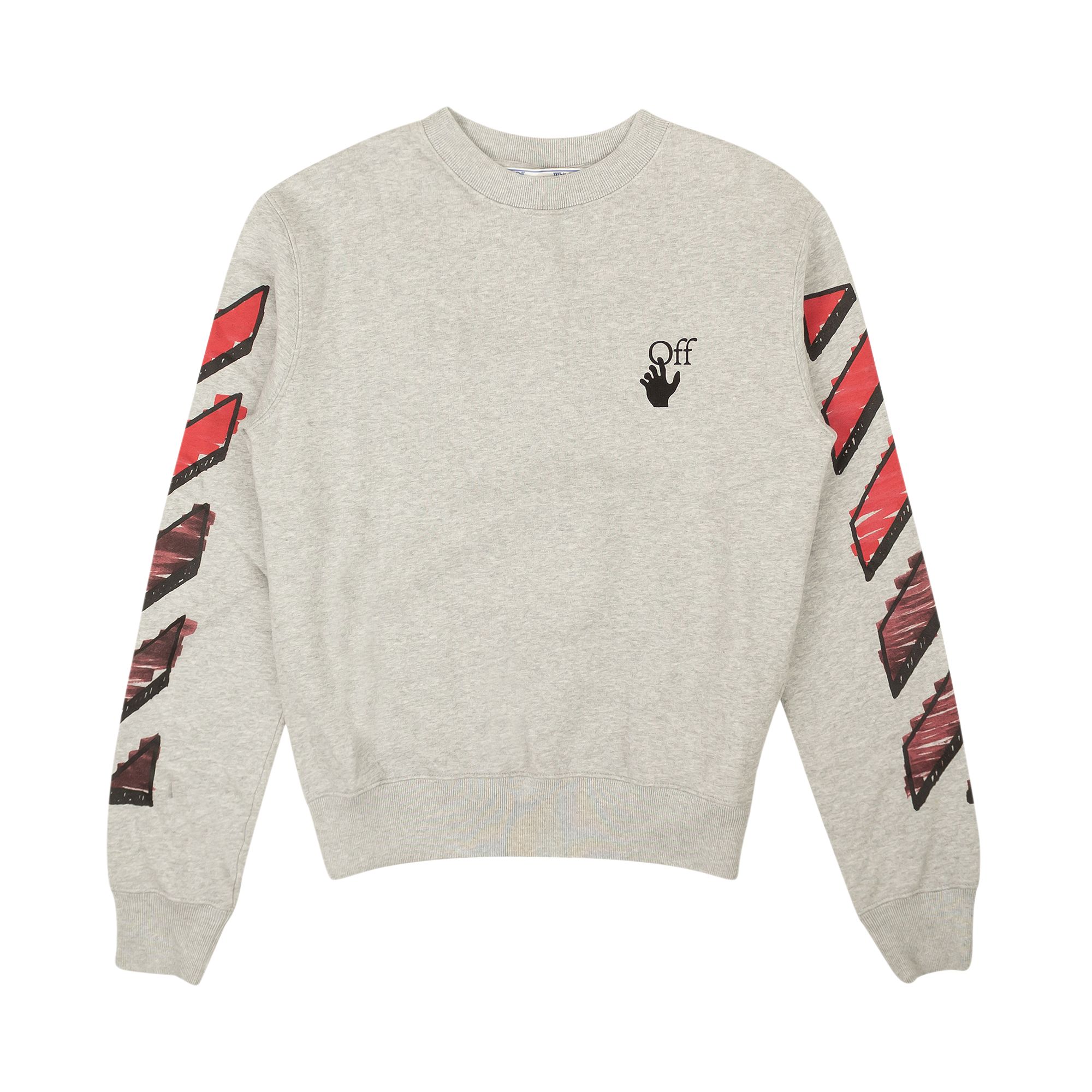 Pre-owned Off-white Marker Arrows Crewneck 'grey' | Men's Size L