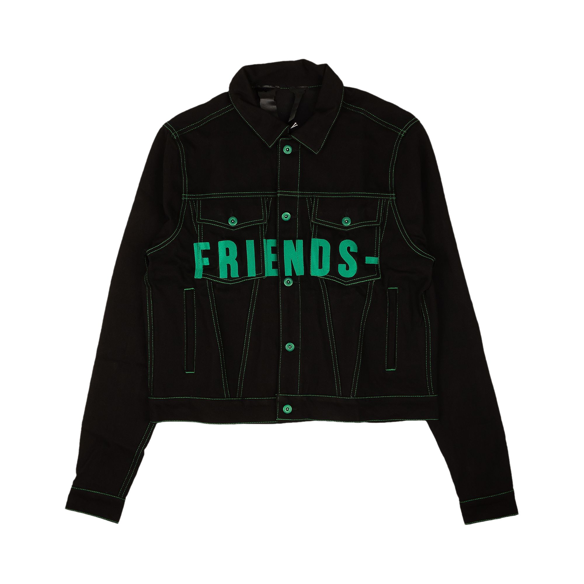 Vlone Friends Denim Jacket 'Black/Purple' | Men's Size XL