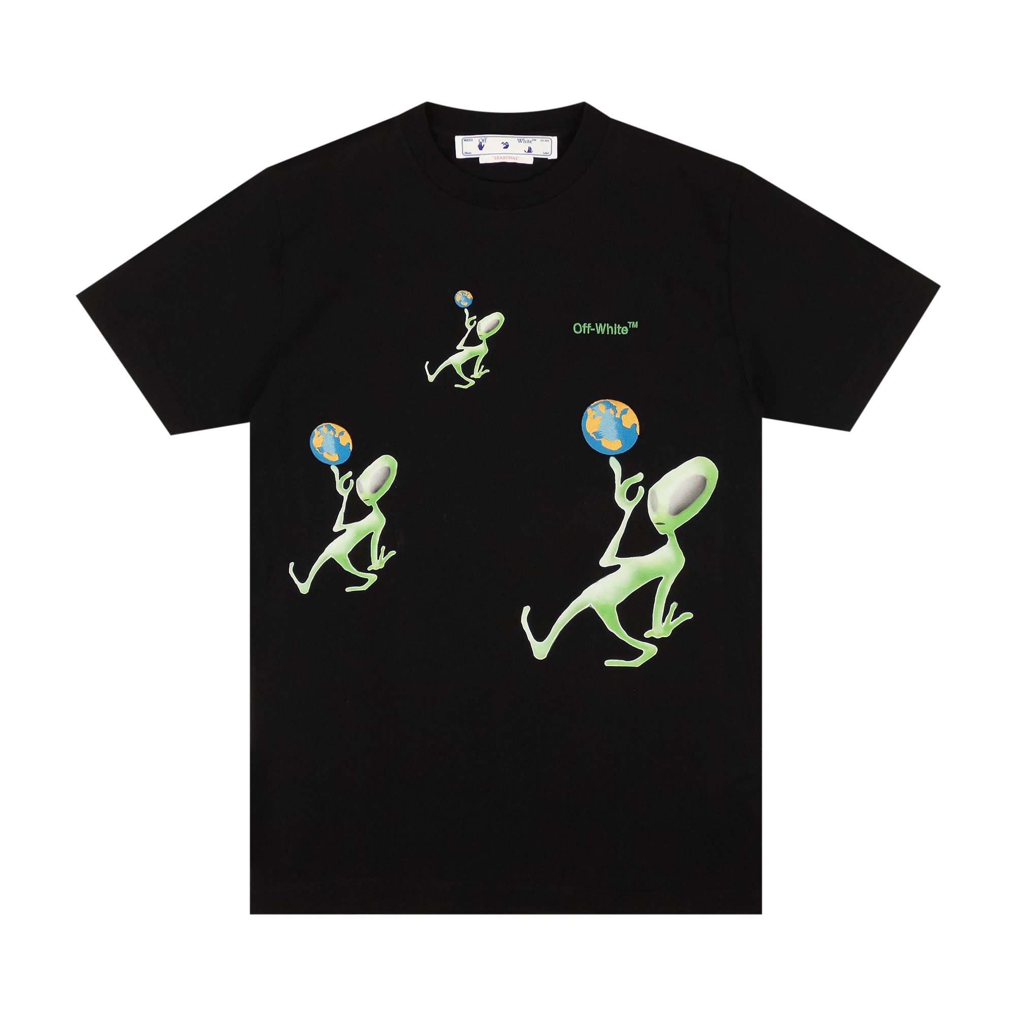 Off-White Alien Arrow Over Short-Sleeve Tee 'Black/Green' | Men's Size S
