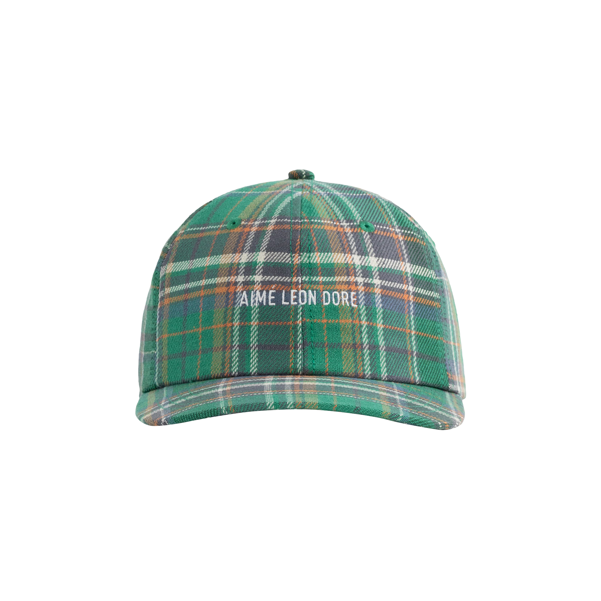 Pre-owned Aimé Leon Dore Plaid Logo Hat 'green Plaid' In Multi-color