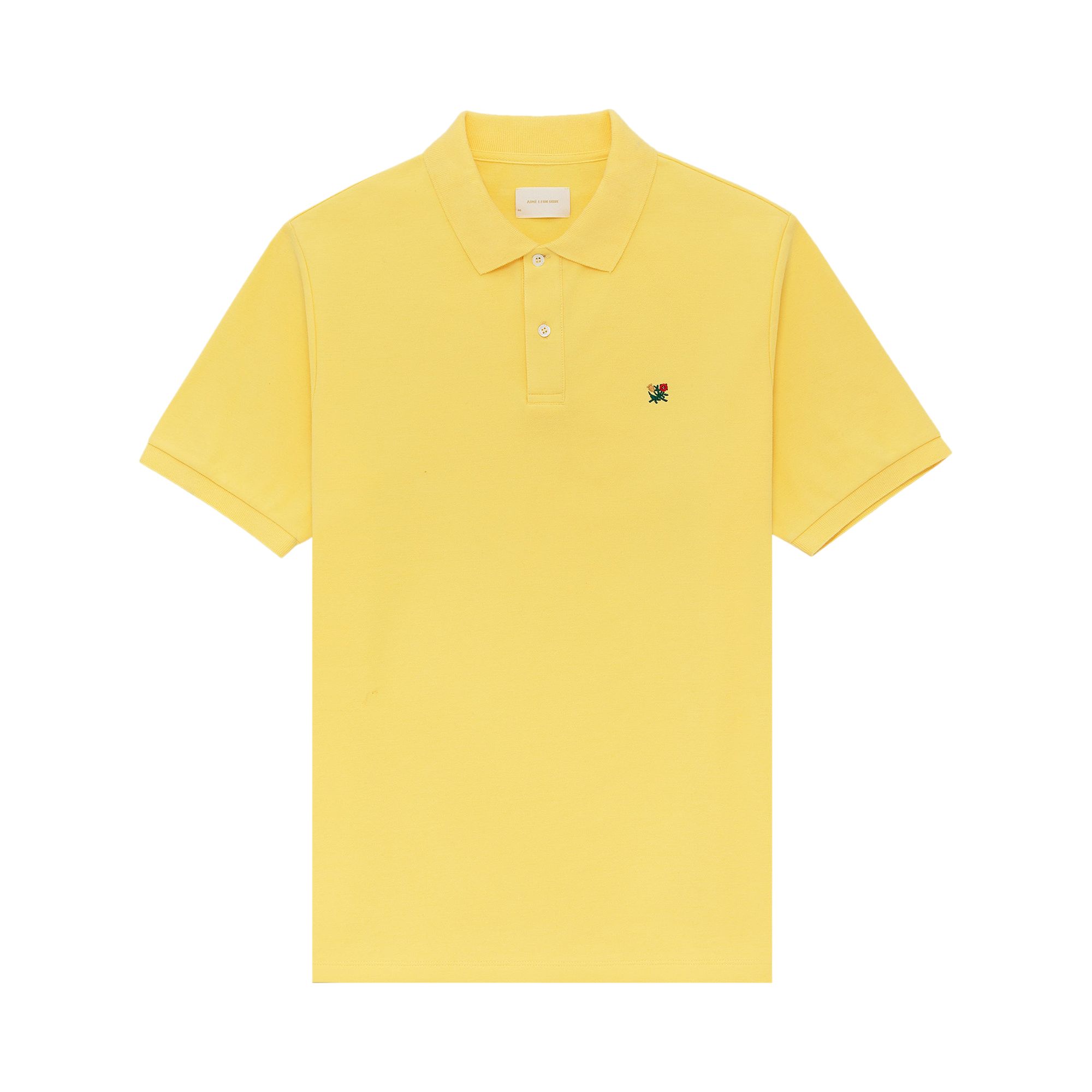 Pre-owned Aimé Leon Dore Crest Piqué Polo 'snap Dragon' | Yellow | Men's Size Xl