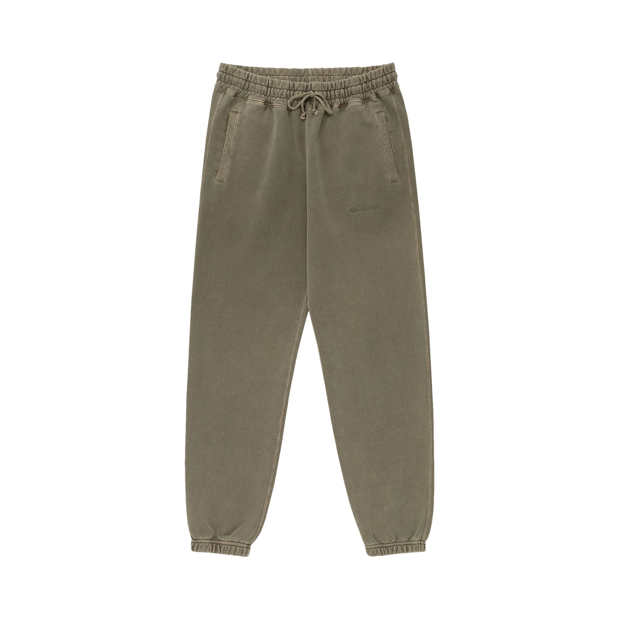 Pre-owned Aimé Leon Dore Garment Dyed Uniform Sweatpant 'laurel Oak' | Green | Men's Size L