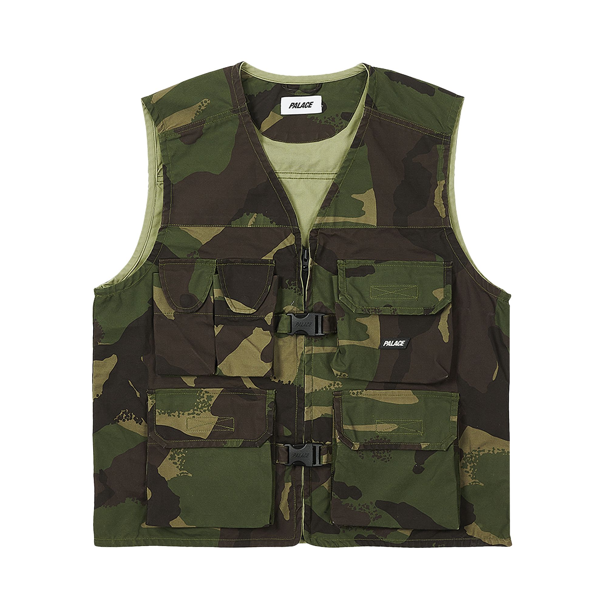 Pre-owned Palace Utility Gilet 'camo' In Multi-color