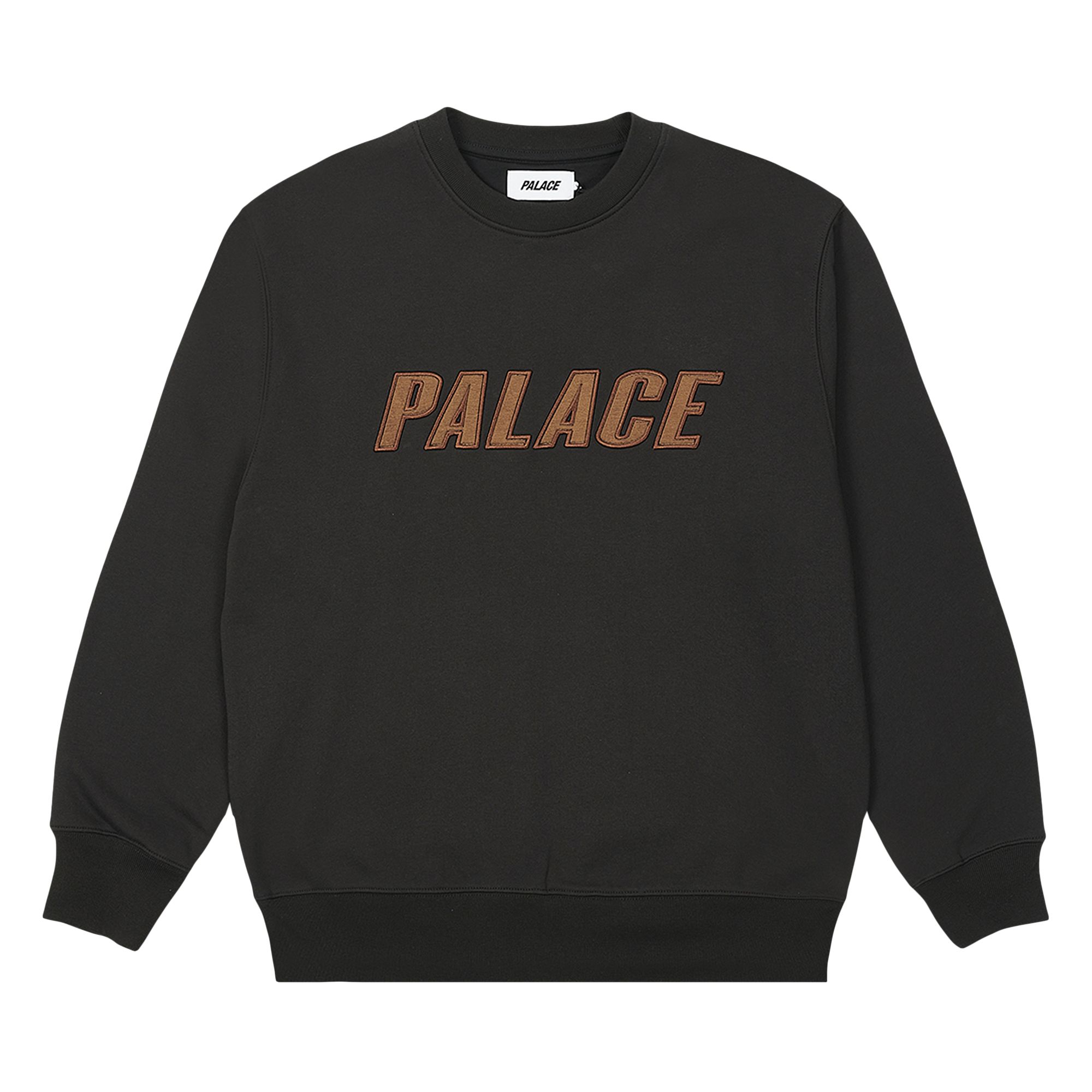 Palace Iridescent Appliqué Crew 'Black' | Men's Size S