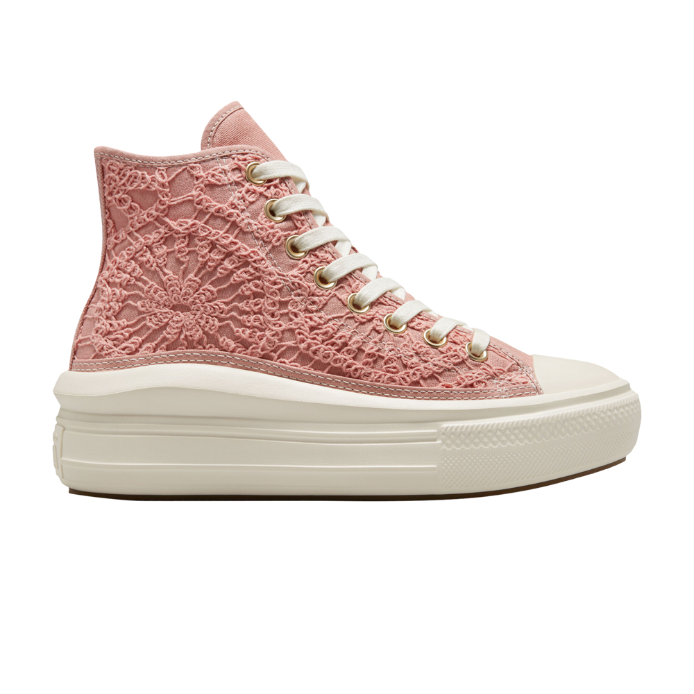Pre-owned Converse Wmns Chuck Taylor All Star Move Platform High 'daisy Cord' In Pink