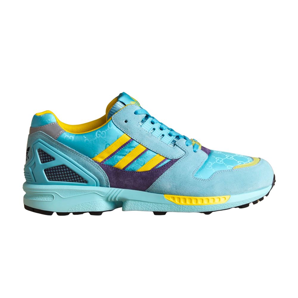 Pre-owned Adidas Originals Gucci X Zx 8000 'aqua Gg Monogram' In Blue