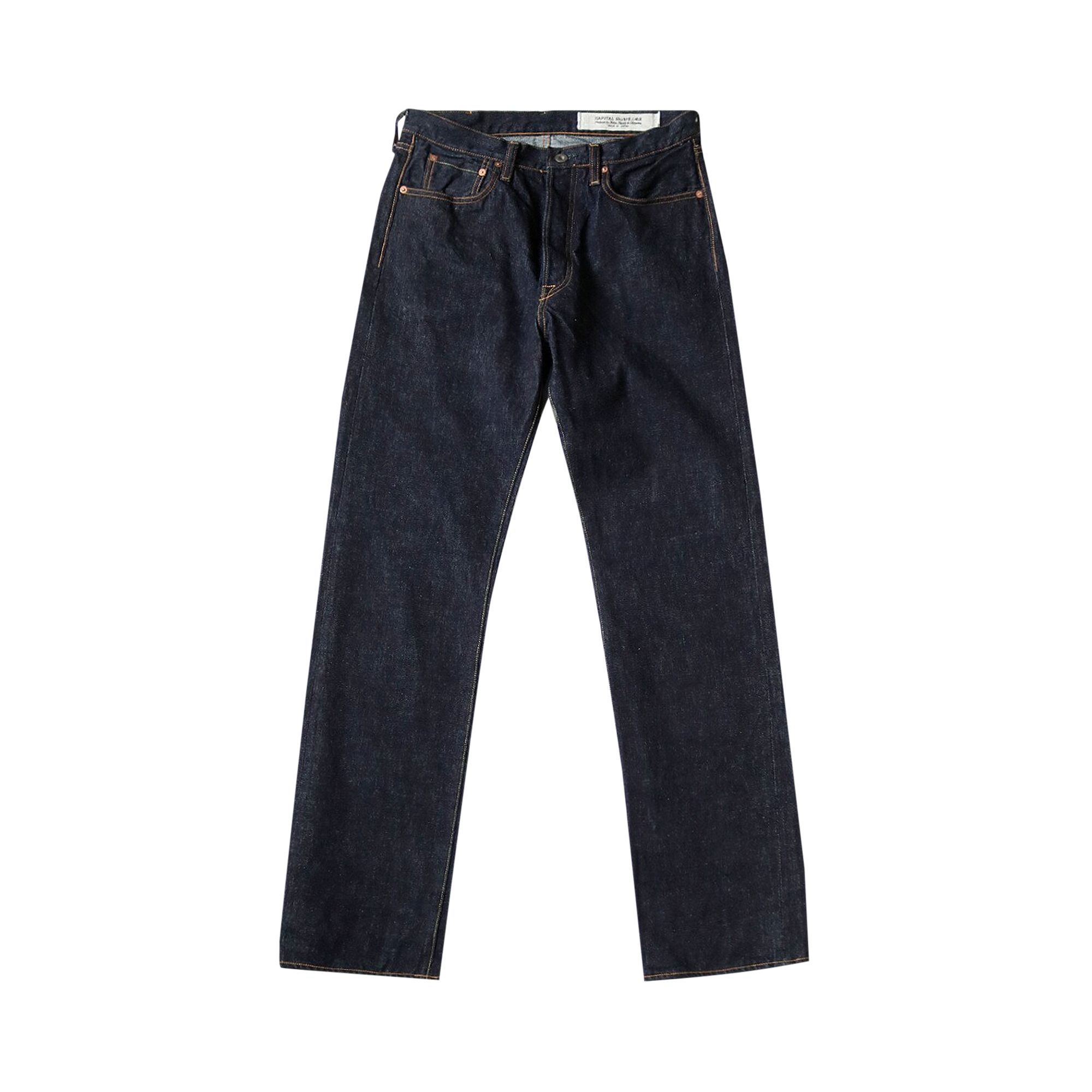 Pre-owned Kapital 14oz 5p Denim Straight Pant 'one Wash' | Blue | Men's Size 30