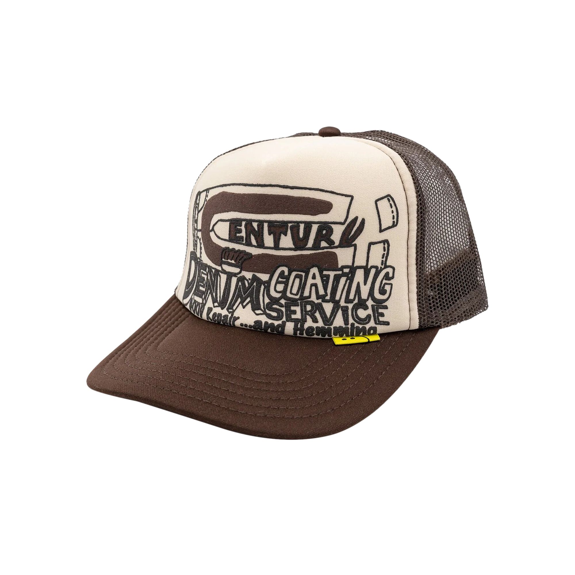 Pre-owned Kapital Century Denim Coating Service Trucker Cap 'ecru' | White | Men's Size Onesize