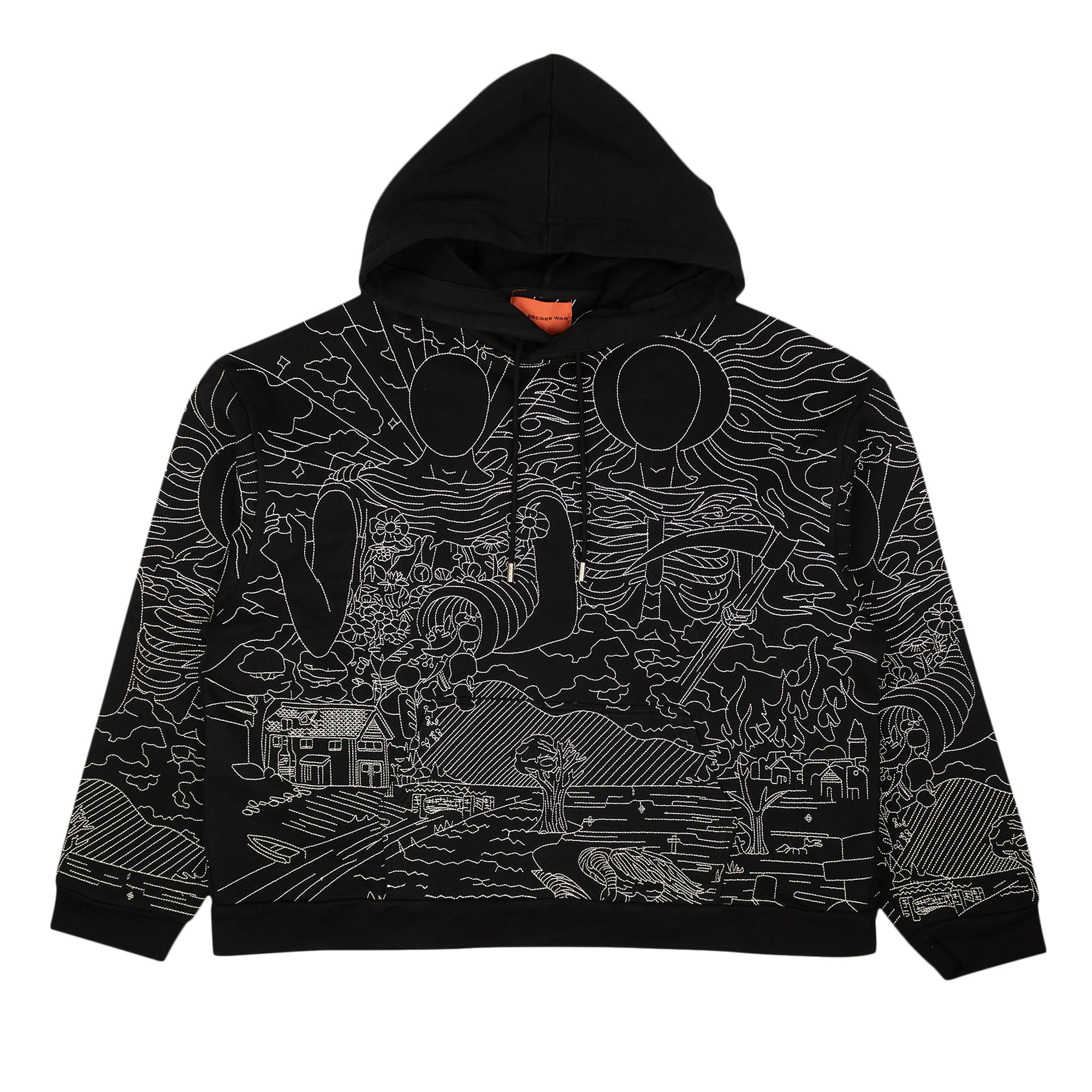 Pre-owned Who Decides War Duality Hooded Pullover Sweatshirt 'black' | Men's Size Xxl