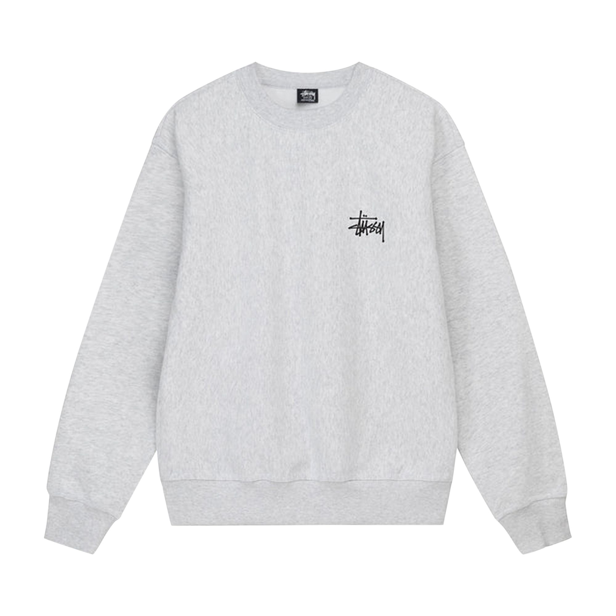 STUSSY STUSSY BASIC CREW 'ASH HEATHER'