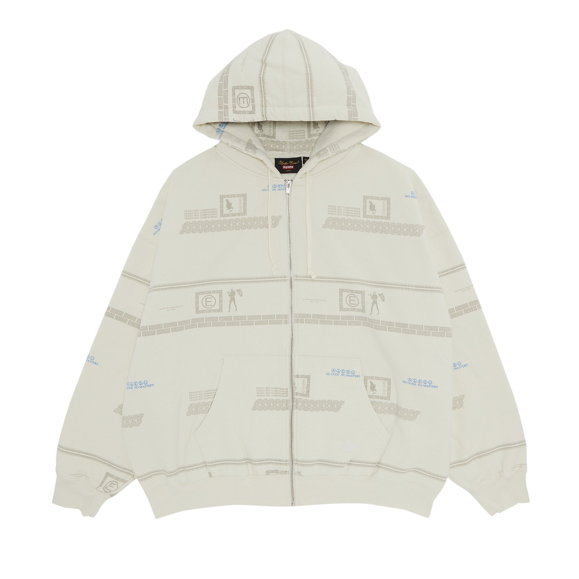 SUPREME SUPREME X UNDERCOVER ZIP UP HOODED SWEATSHIRT 'STONE'