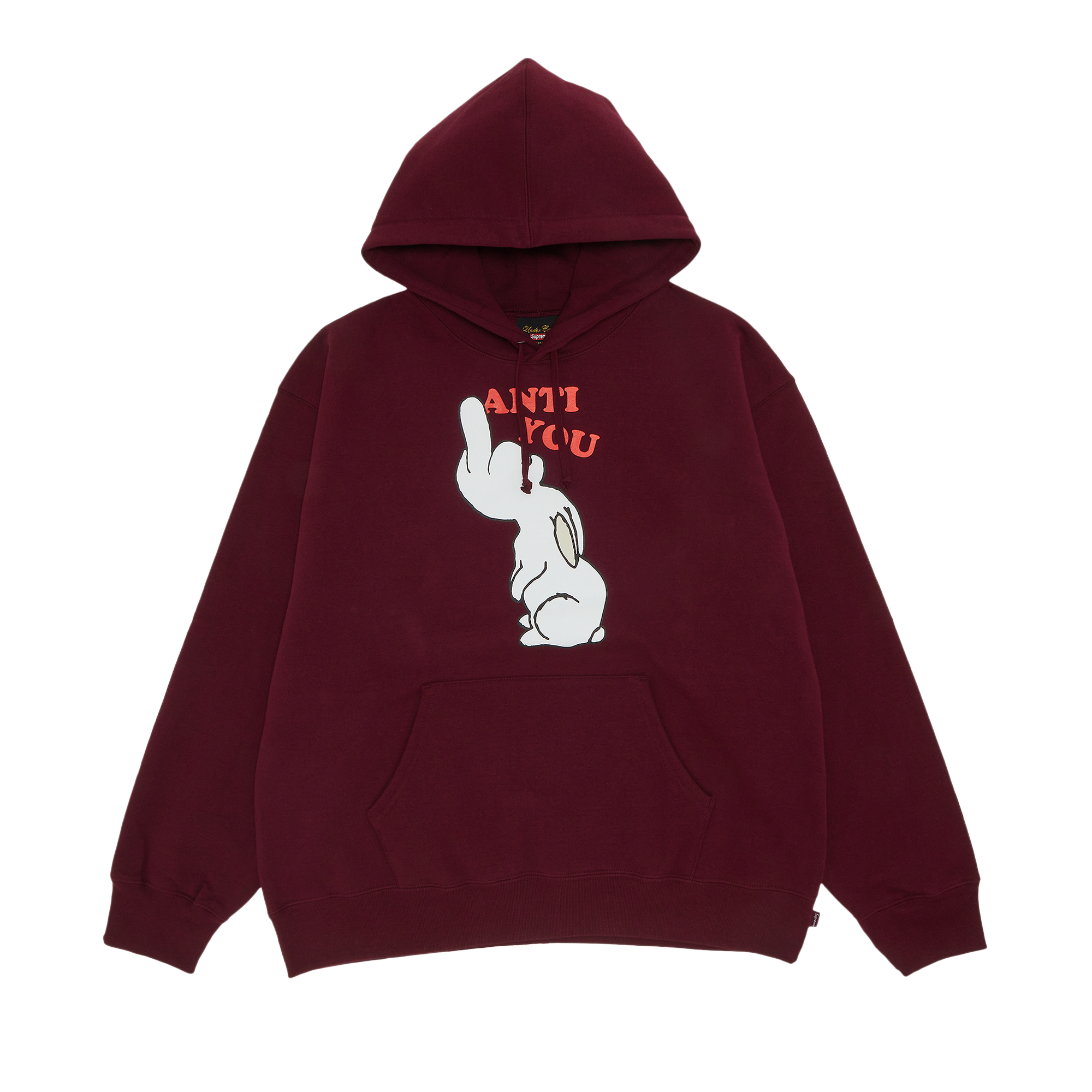 Pre-owned Supreme X Undercover Anti You Hooded Sweatshirt 'burgundy' In Red